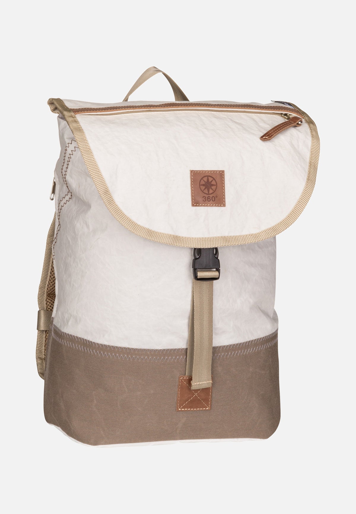 360Grad Landgang Mini Weiß/Balken Taupe Sac a dos