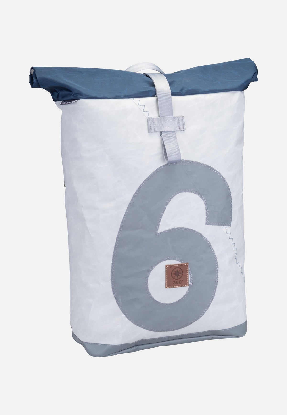 360Grad Tide Weiß/Blau/Zahl Hellgrau Sac à dos à enroulement