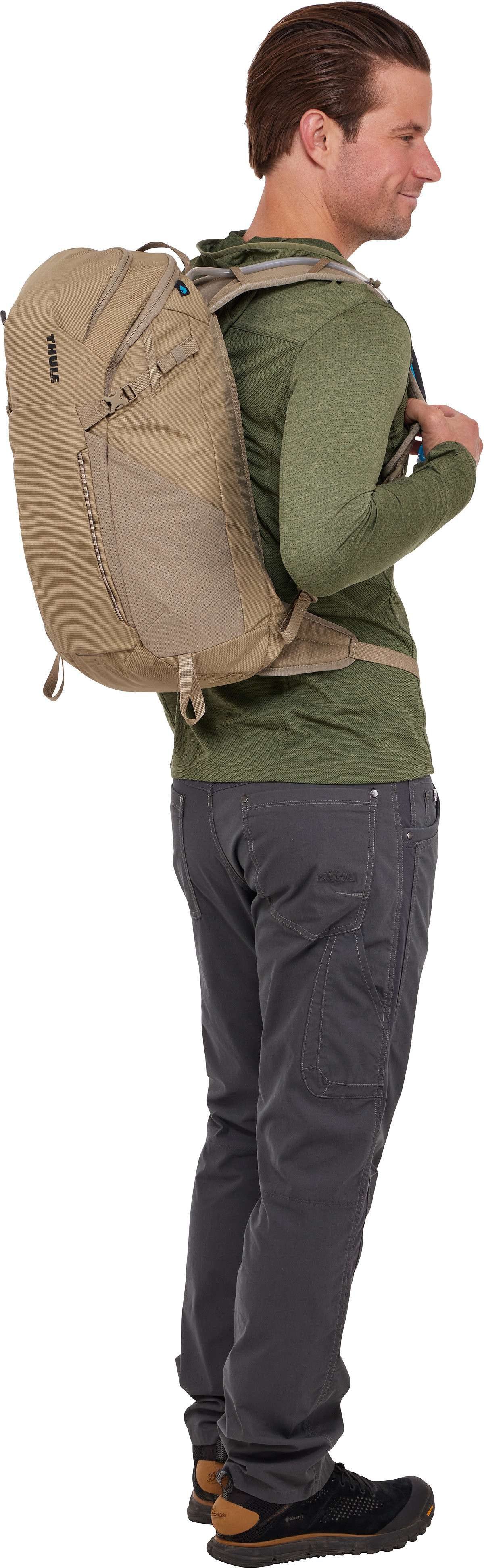 Thule AllTrail Hydration 22L Faded Khaki Hiking Backpack – Silhouette View