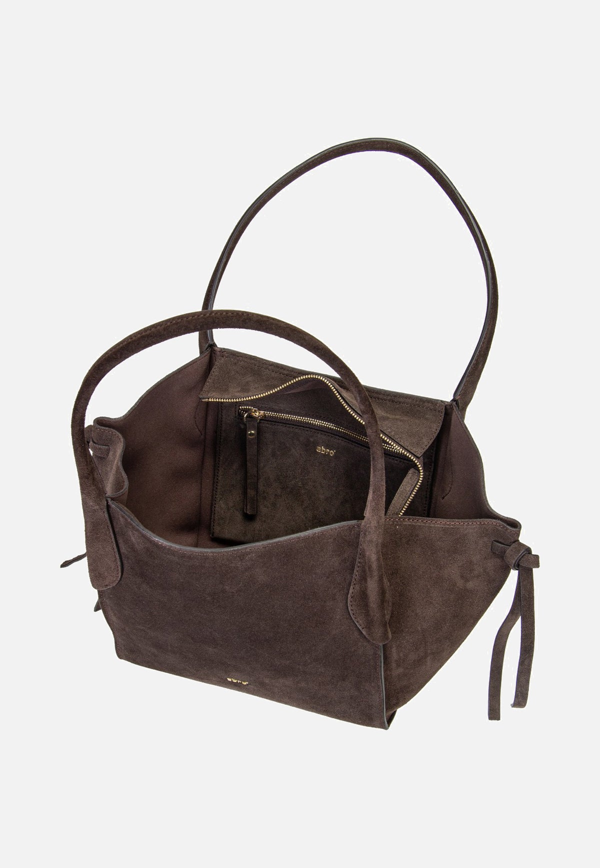 abro Vibe Small Dark Brown Handle Bag