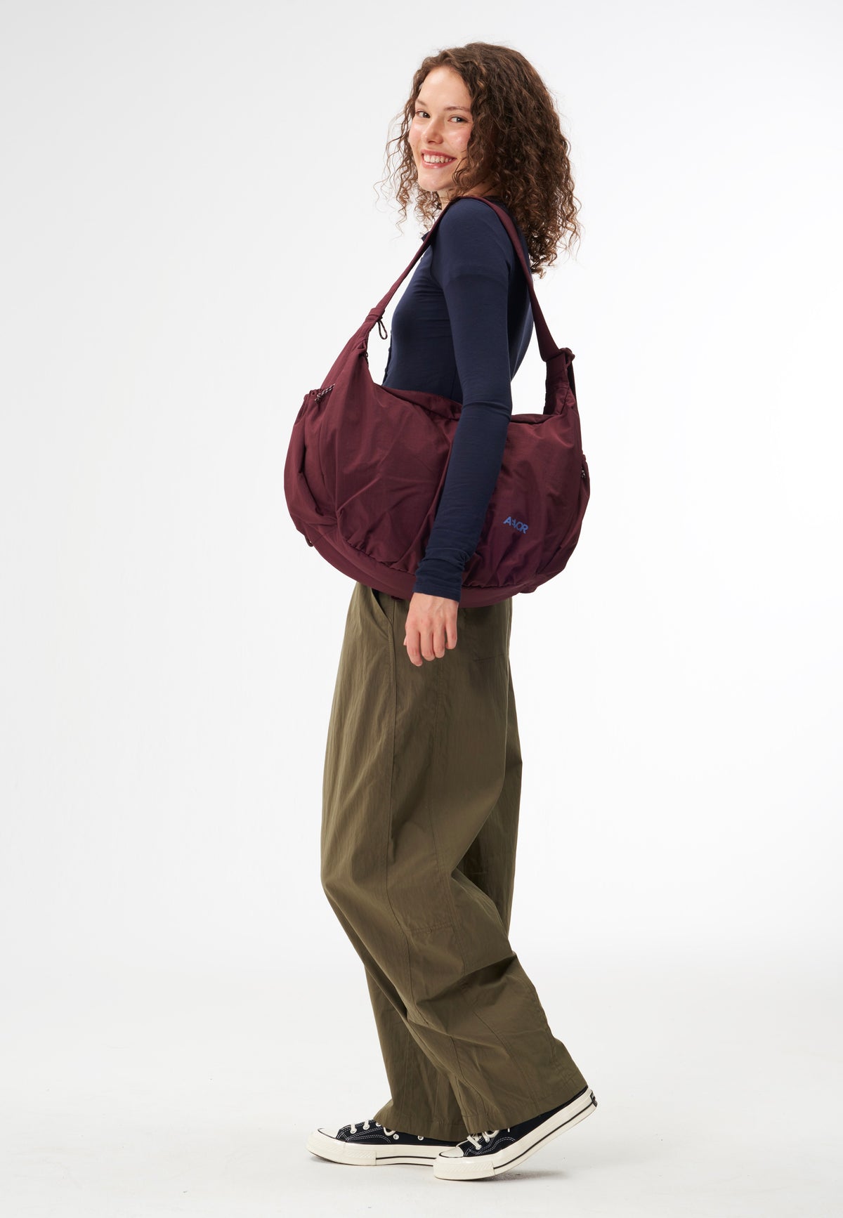 AEVOR Slouchy Bag Burgundy Borsa a tracolla
