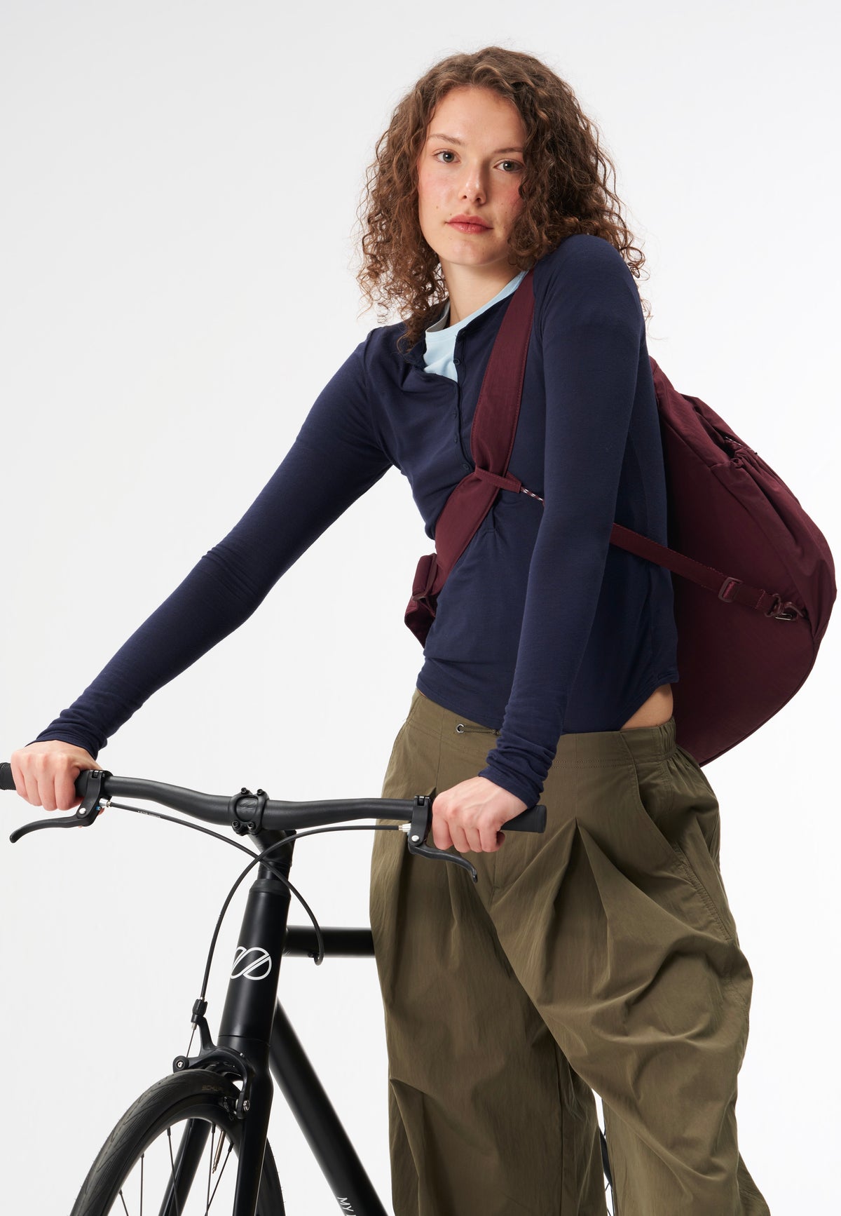 AEVOR Slouchy Bag Burgundy Borsa a tracolla