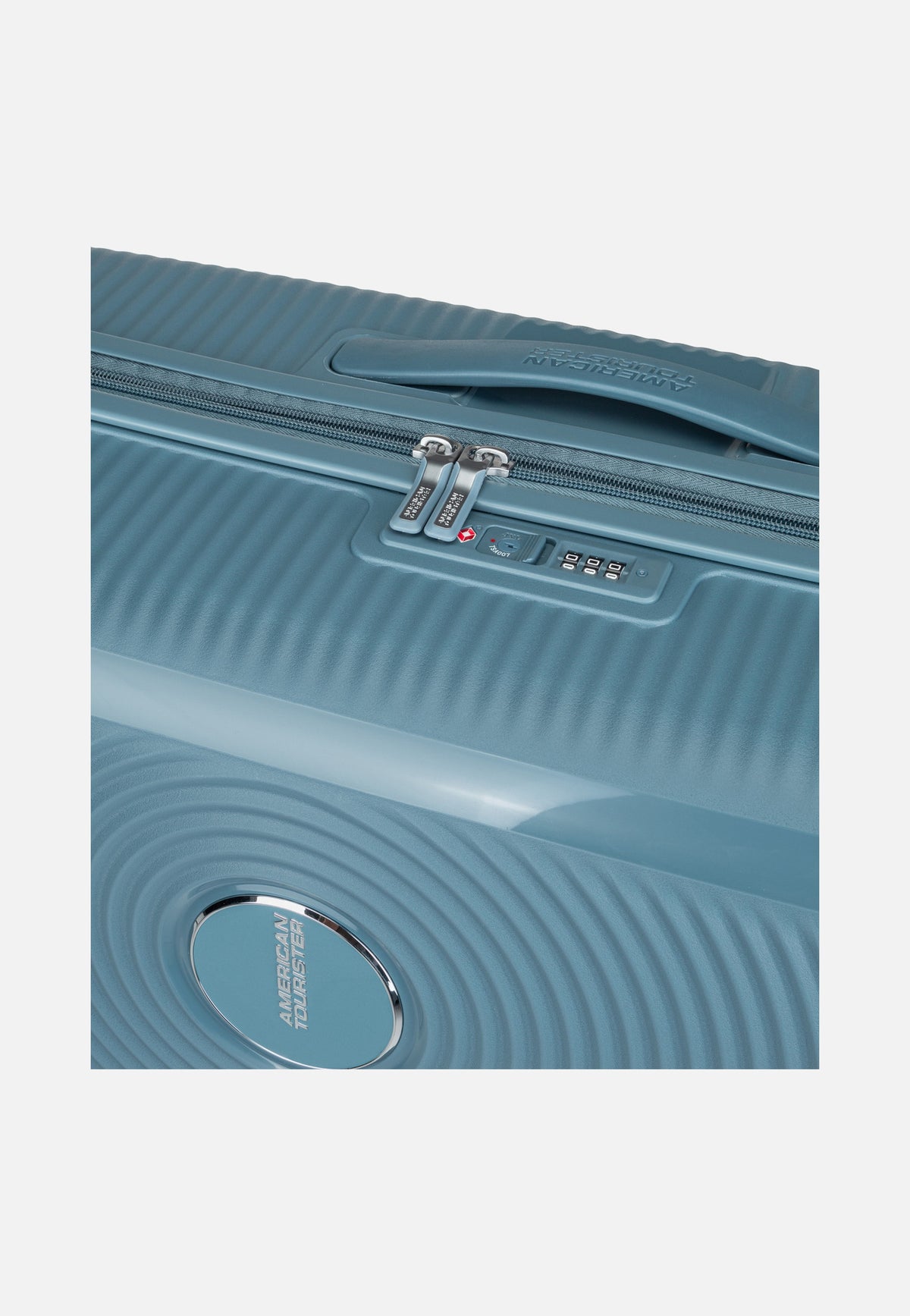 American Tourister SoundBox Spinner 77 EXP Stone Blue Suitcase