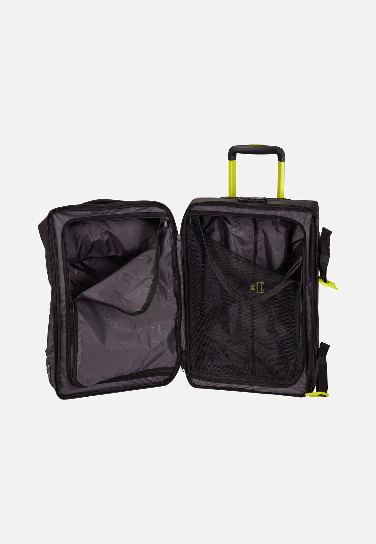 American Tourister Urban Track Duffle S Black/Lime Travel Bag with Wheels