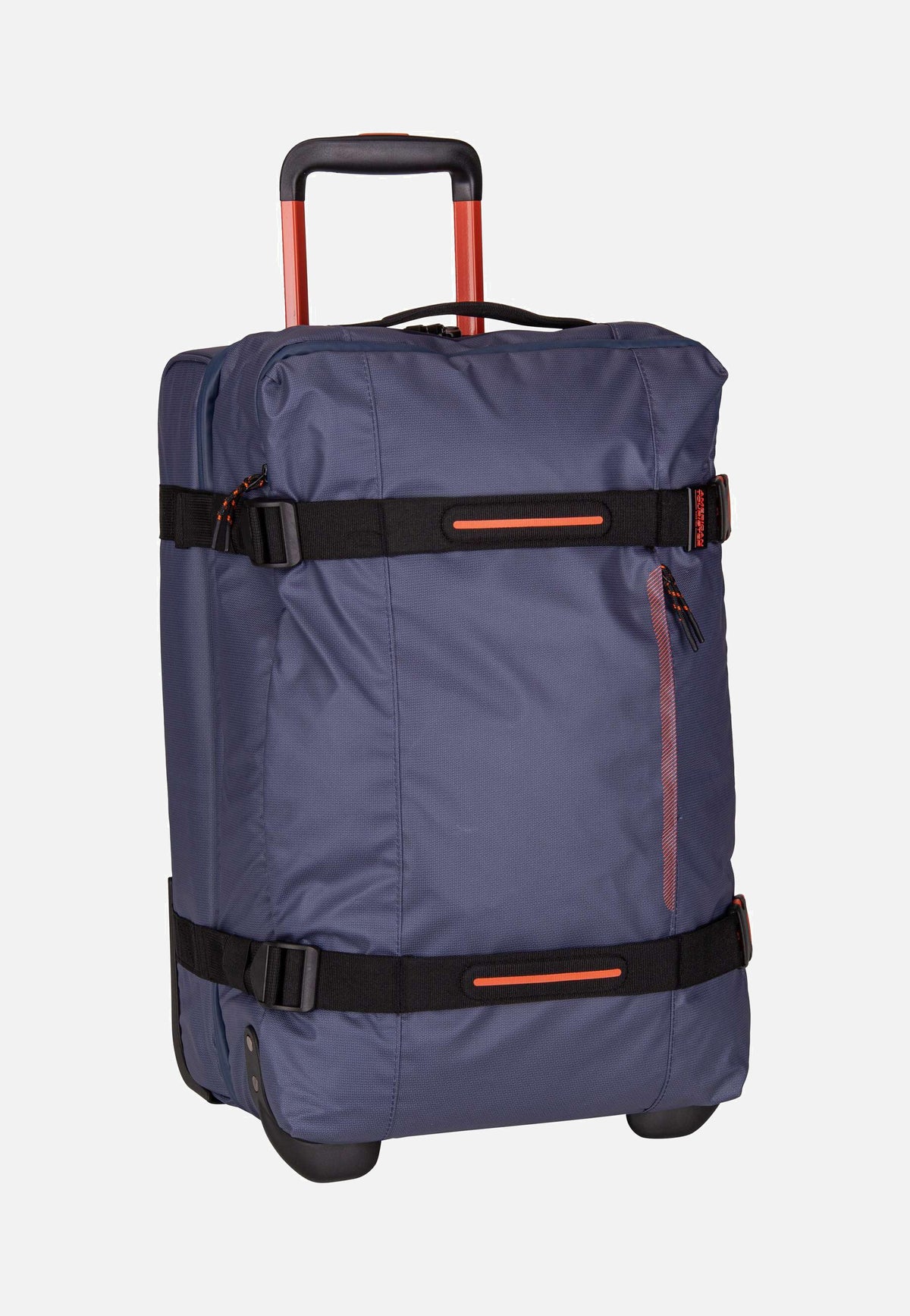 American Tourister Urban Track Duffle S Navy/Orange Travel Bag with Wheels