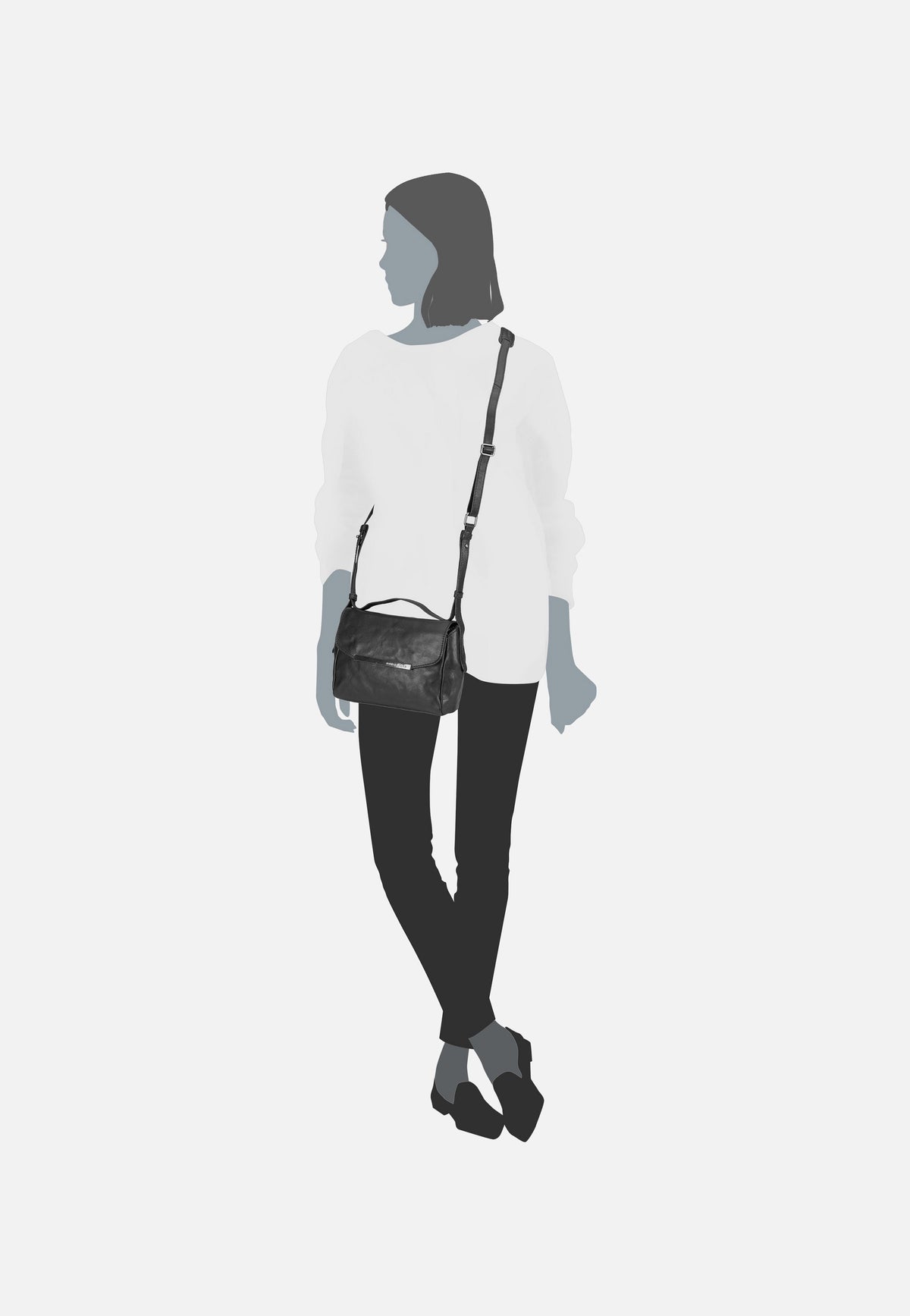 aunts & uncles Mrs. Bao Bun Black Smoke Crossbody Bag