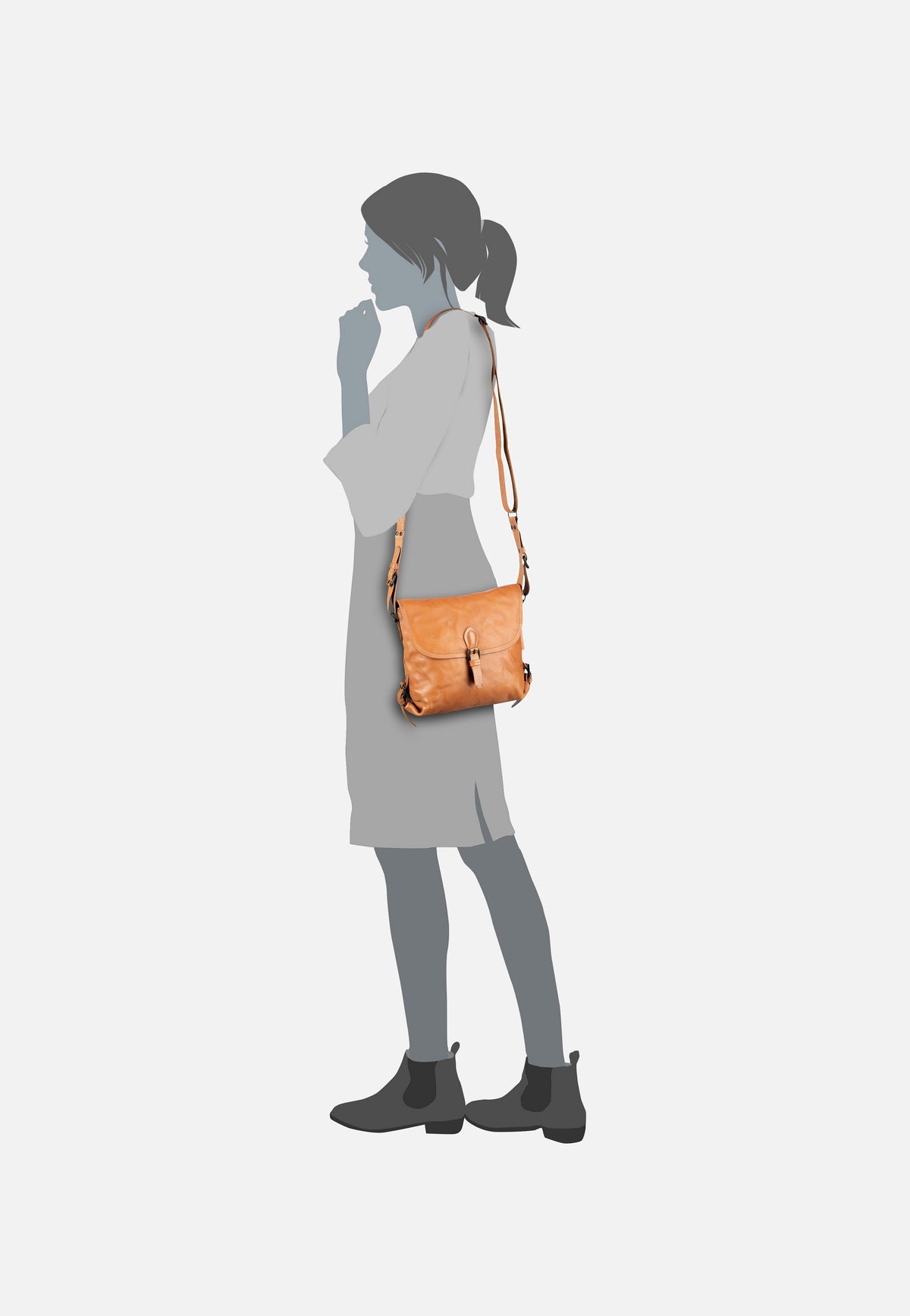 aunts & uncles Mrs. Puff Pie Caramel Crossbody Bag