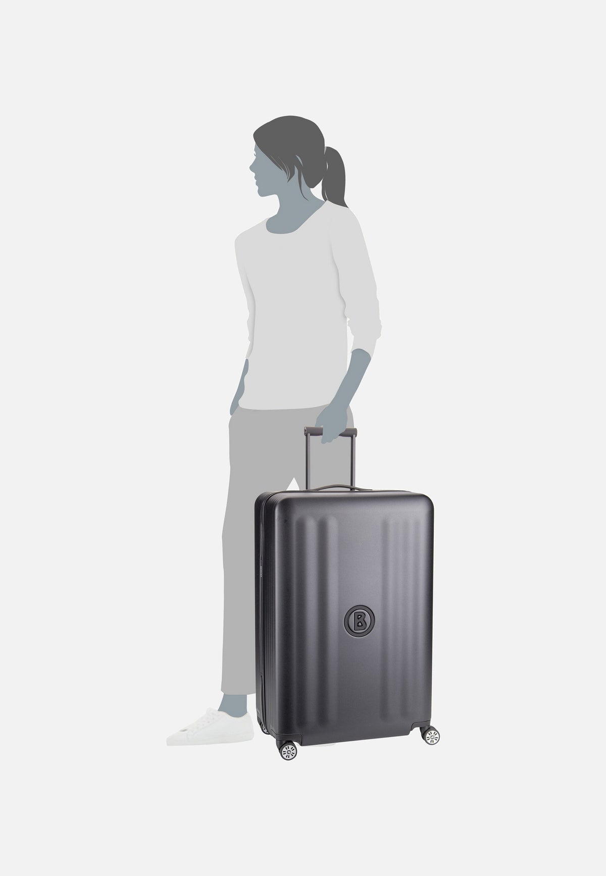 Bogner Piz Tamaro C75 Trolleycase LVZ 4W Black Suitcase