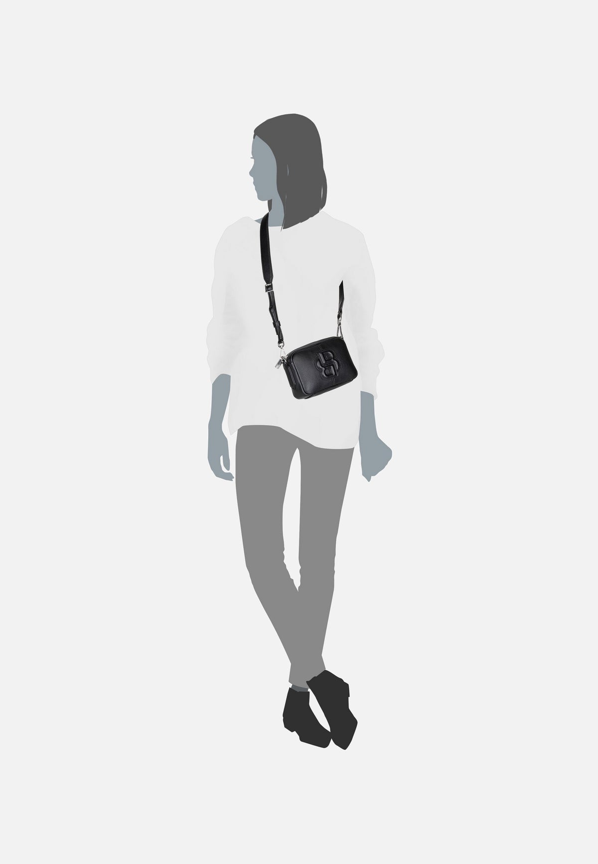 BOSS Anett 50535940 Black Crossbody Bag
