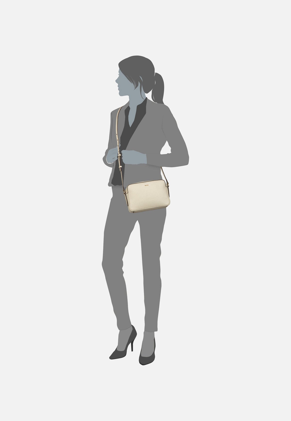 BOSS Lenah CB 50547733 Open White Crossbody Bag