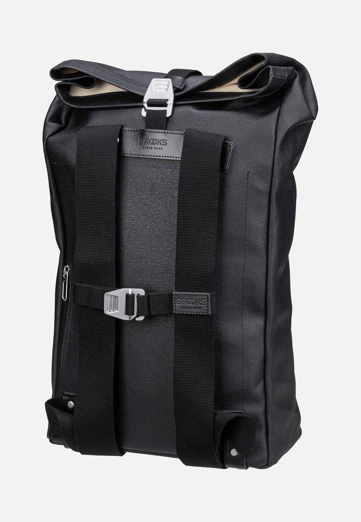 Brooks England Pickwick Cotton Canvas 26 L Black Rolltop Backpack