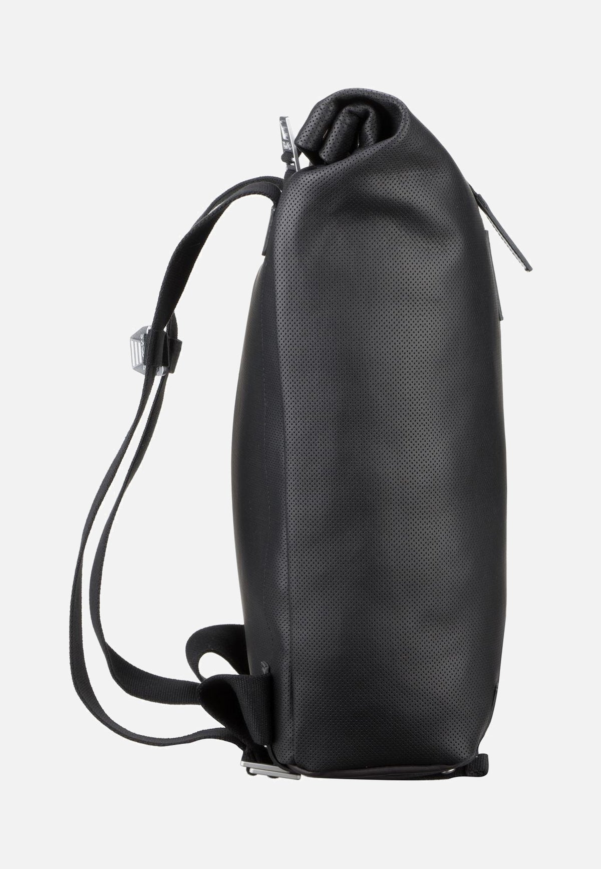 Brooks England Pickwick Reflective Leather Black Rolltop Backpack