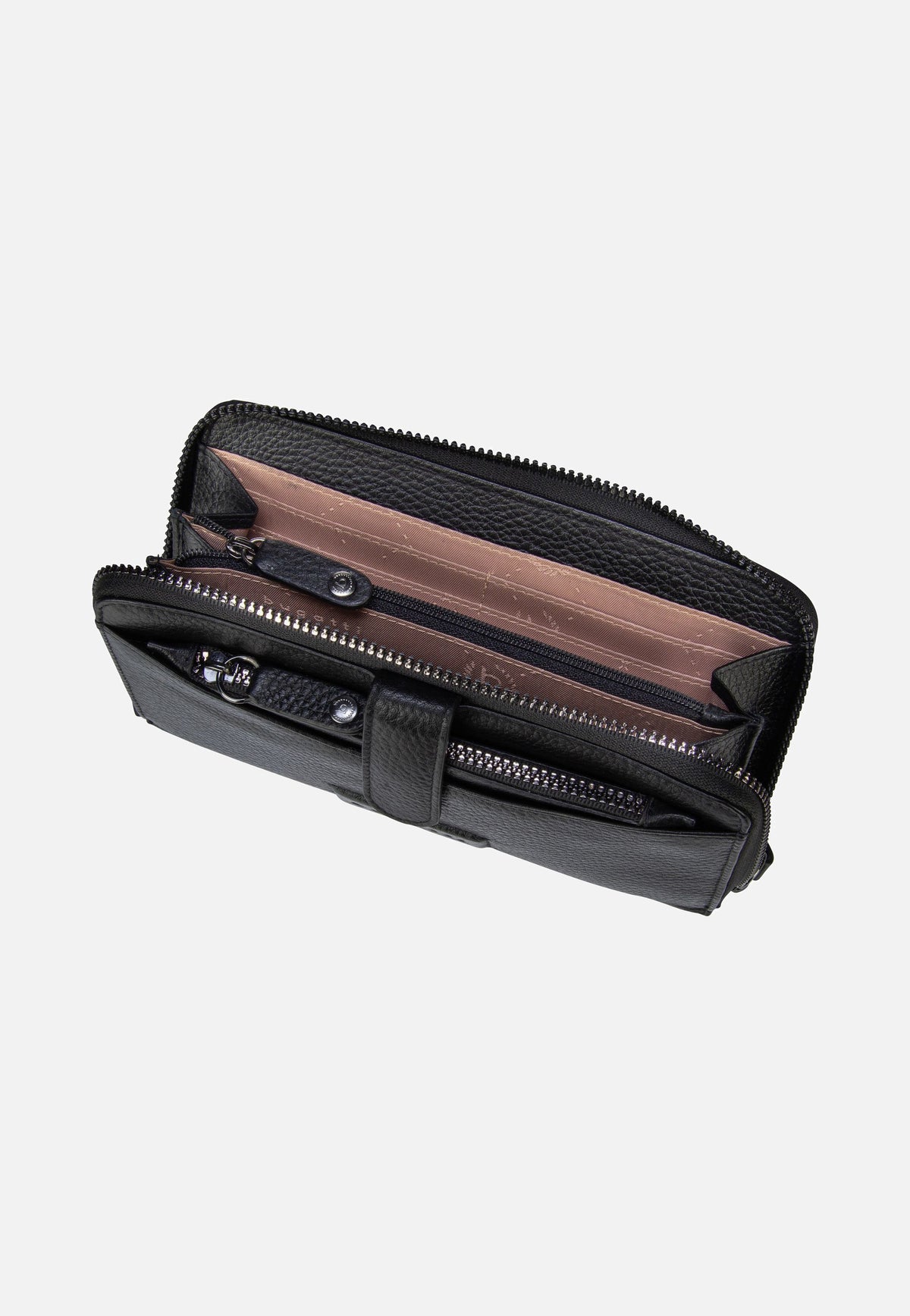 Bugatti Elsa Long Ladies Zip Key Schwarz Wallet