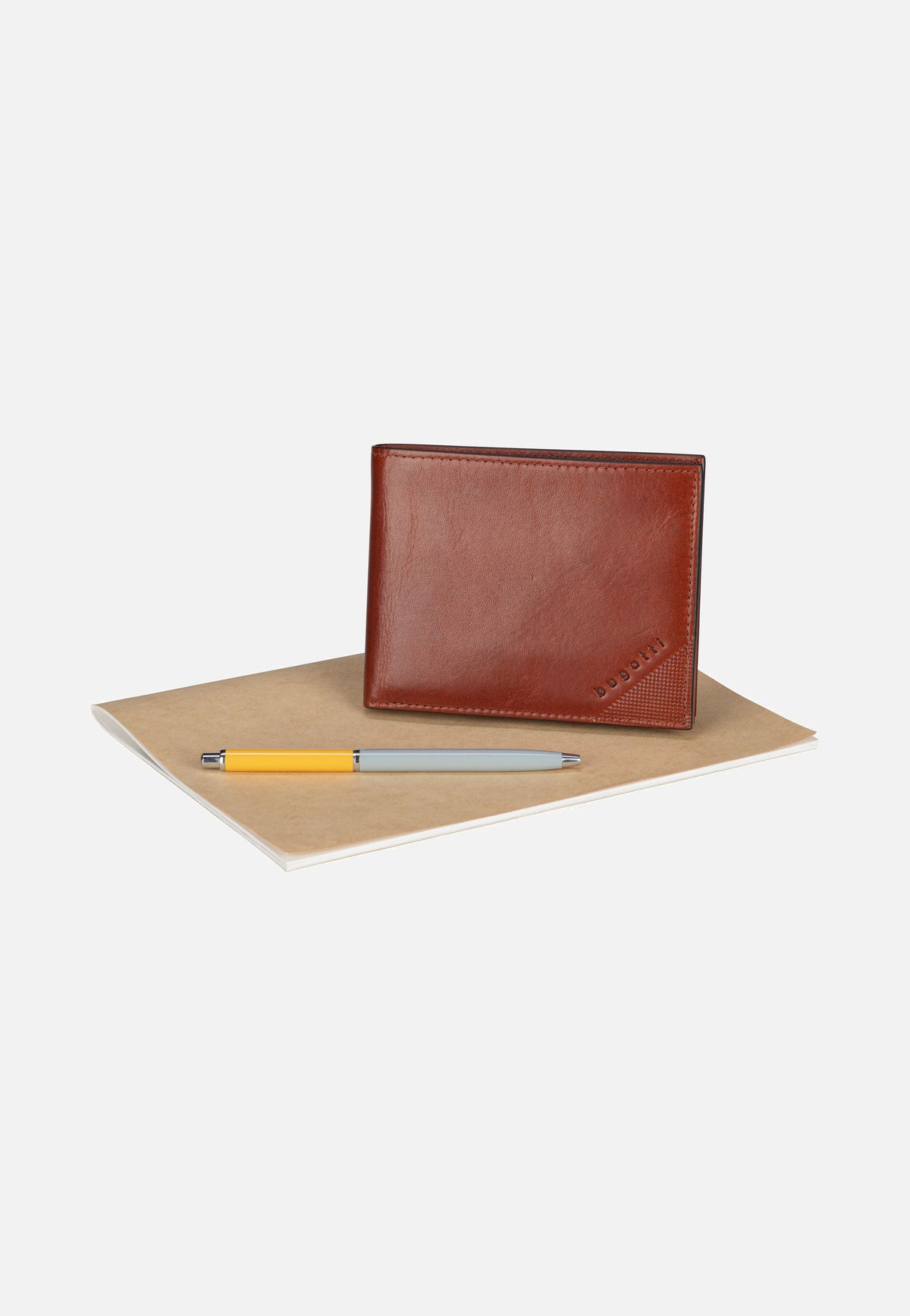 Bugatti Nobile Horizontal with Flap Cognac Wallet