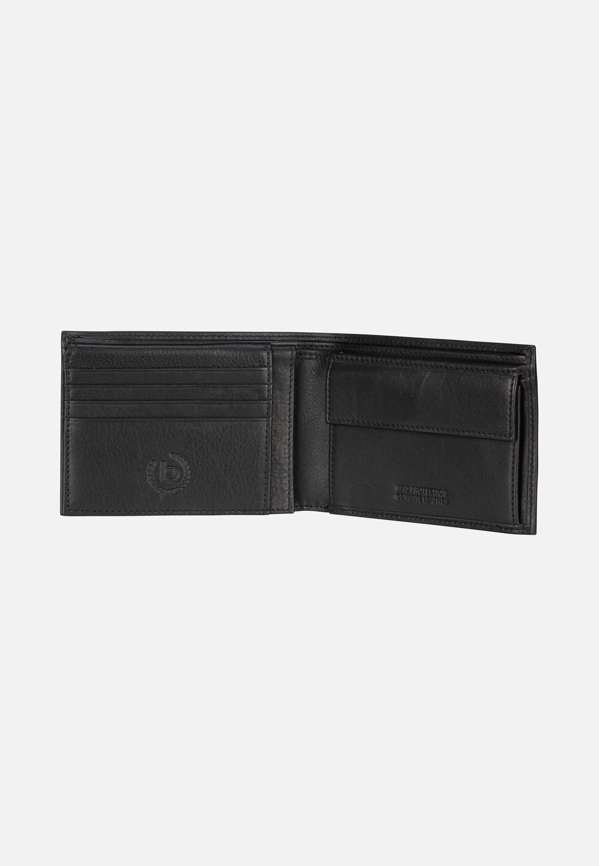 Bugatti Nome Horizontal with Flap II Schwarz Wallet