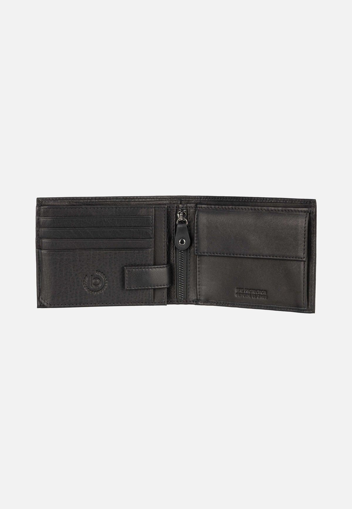 Bugatti Nome Horizontal with Flap III Schwarz Wallet