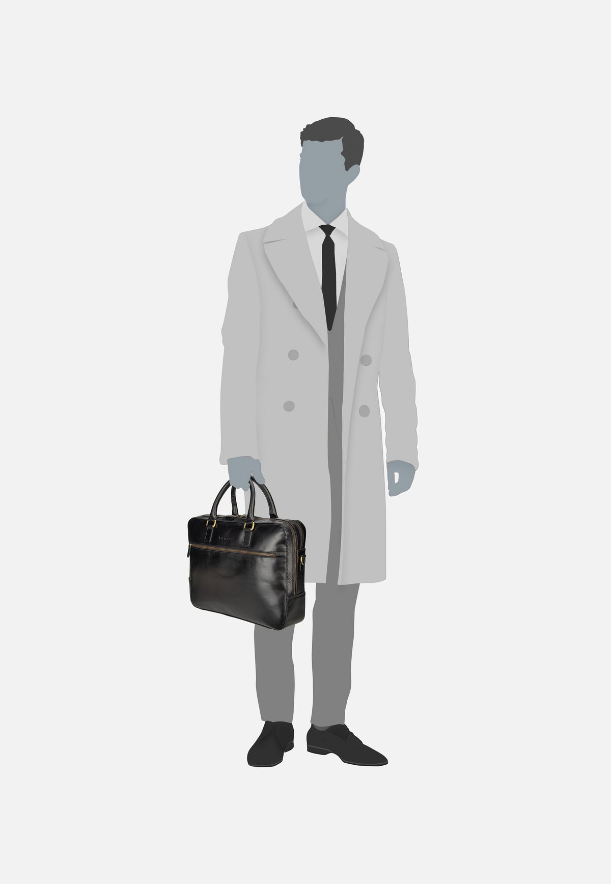 Bugatti Remo Large Schwarz Briefcase