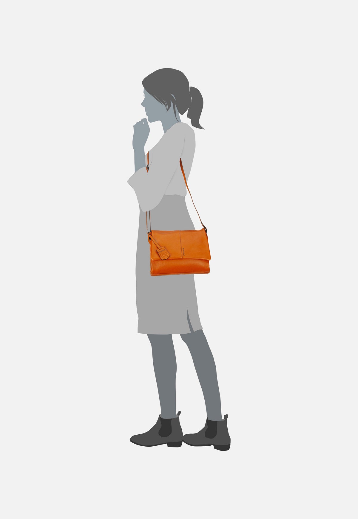 Burkely Radiant Raeven 1001010 Occult Orange Crossbody Bag