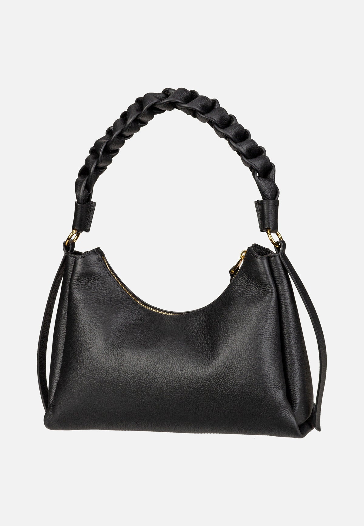 Coccinelle Boheme Grana Double 1303 Noir/Cognac Shoulder Bag
