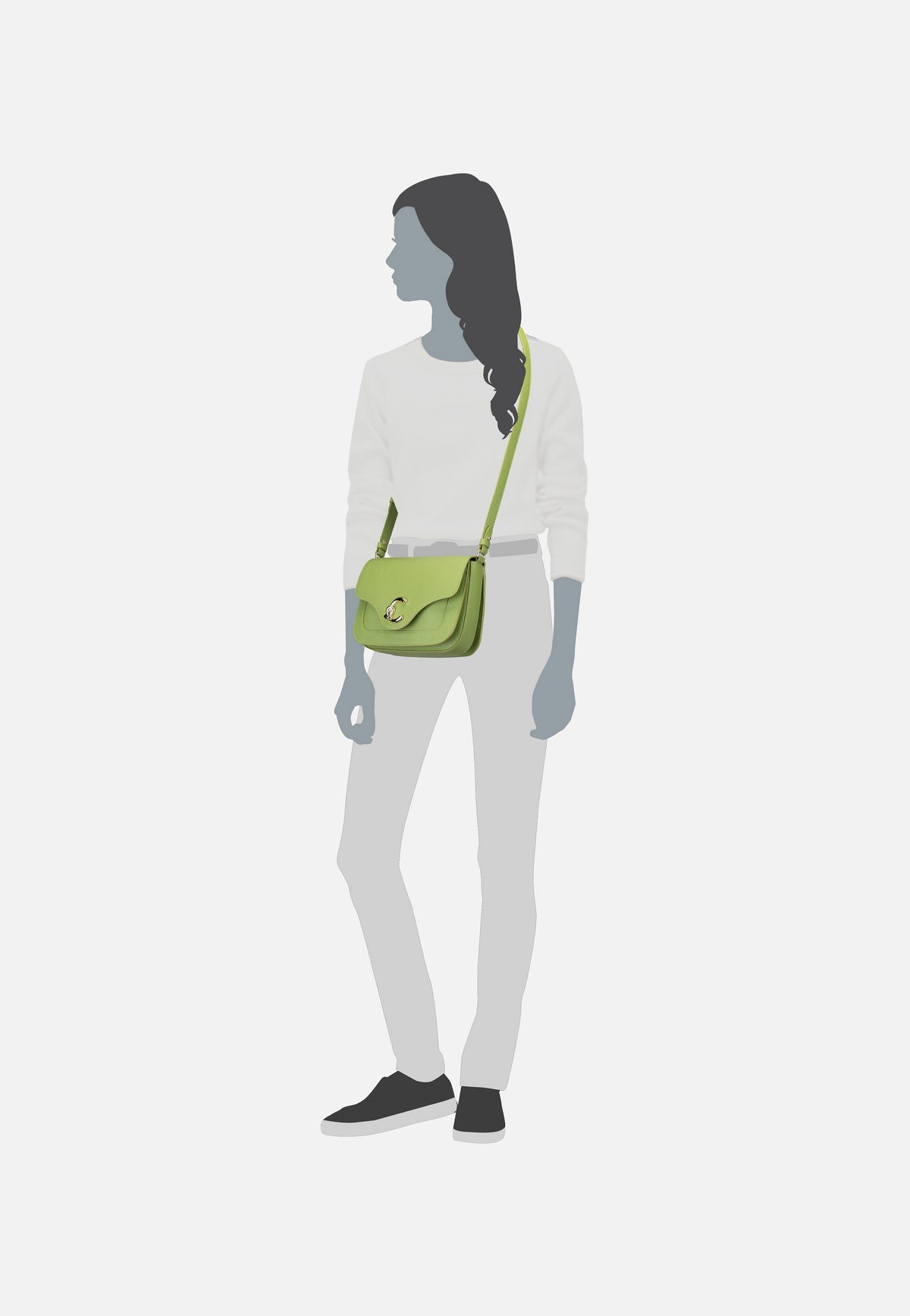 Coccinelle C-Me 1501 Guacamole Crossbody Bag
