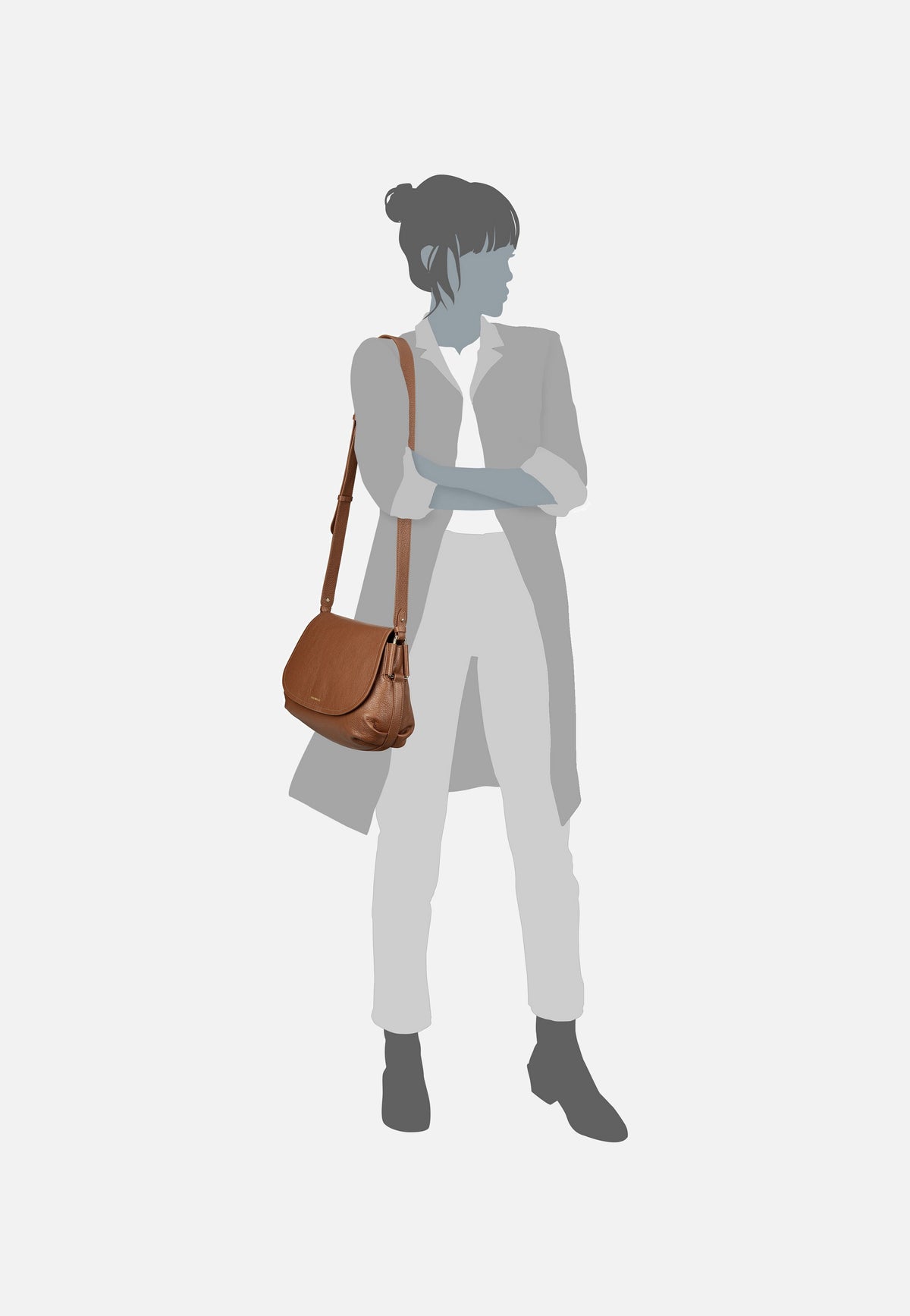 Coccinelle Rebekka 1501 Cognac Borsa da sella