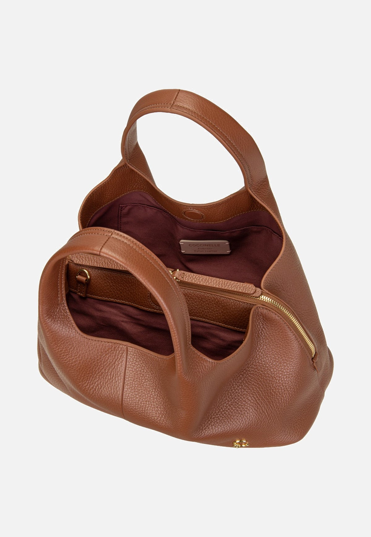 Coccinelle Nell 1801 Cognac Tote Bag