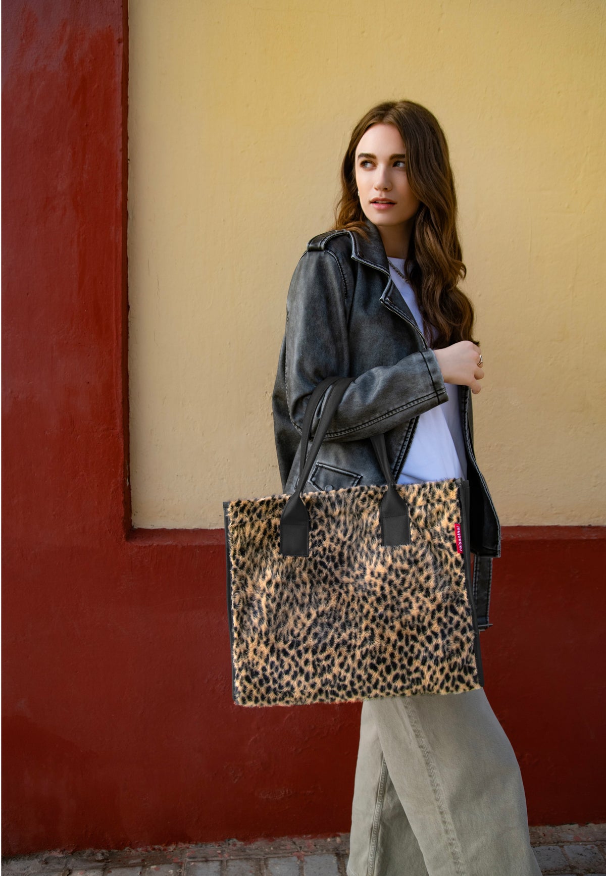 reisenthel Daily Shopper Leo Fake Fur Borsa tote