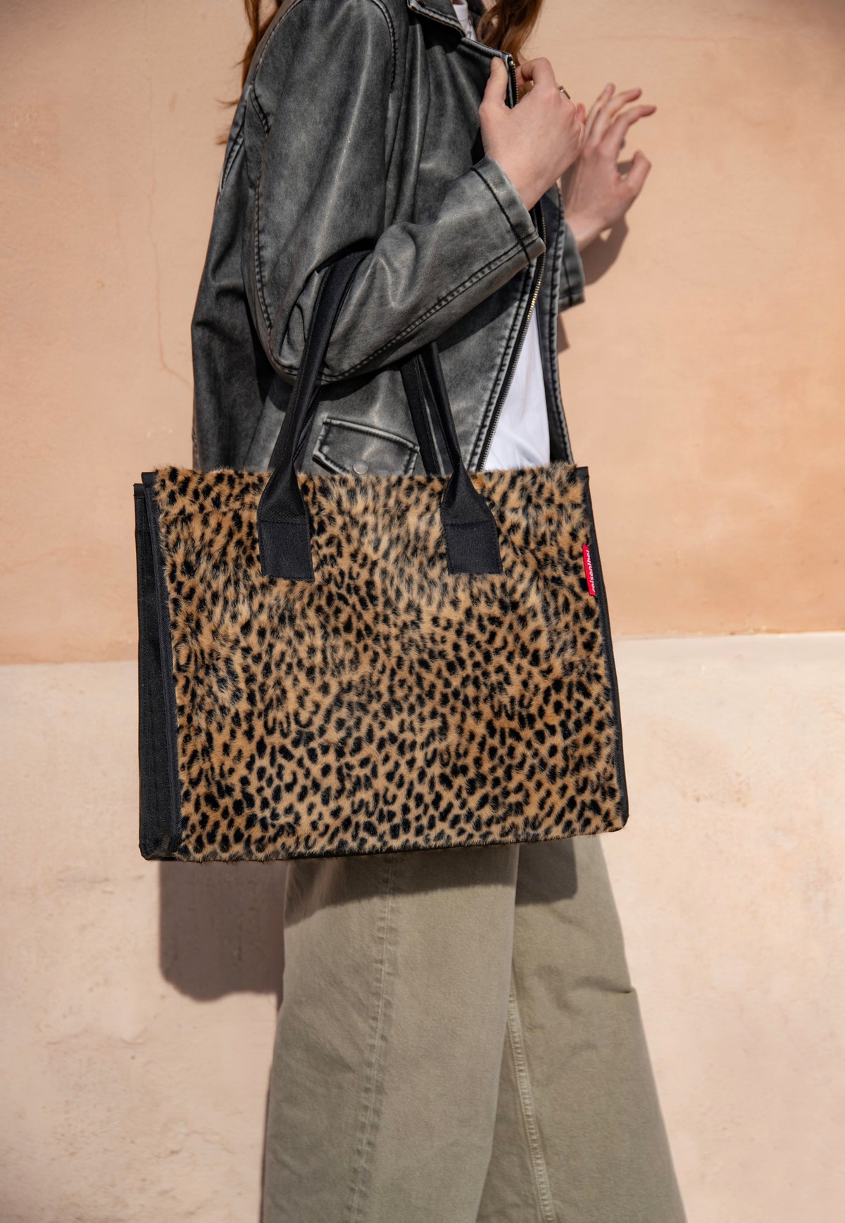reisenthel Daily Shopper Leo Fake Fur Borsa tote