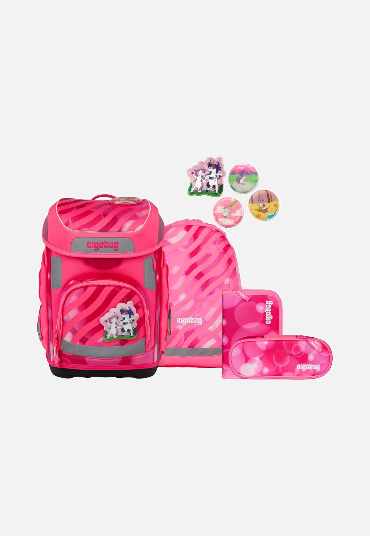 ergobag cubo Set NEO KuntBärbuntes Einhorn Cartella