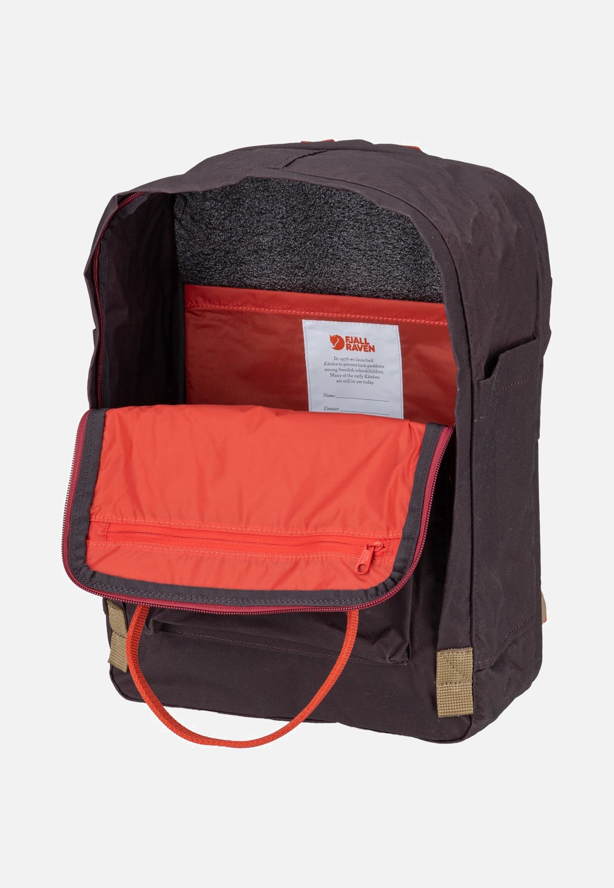 Fjällräven Kanken Koncept Laptop 15" Black Oak/Rowan Red Rugtassen