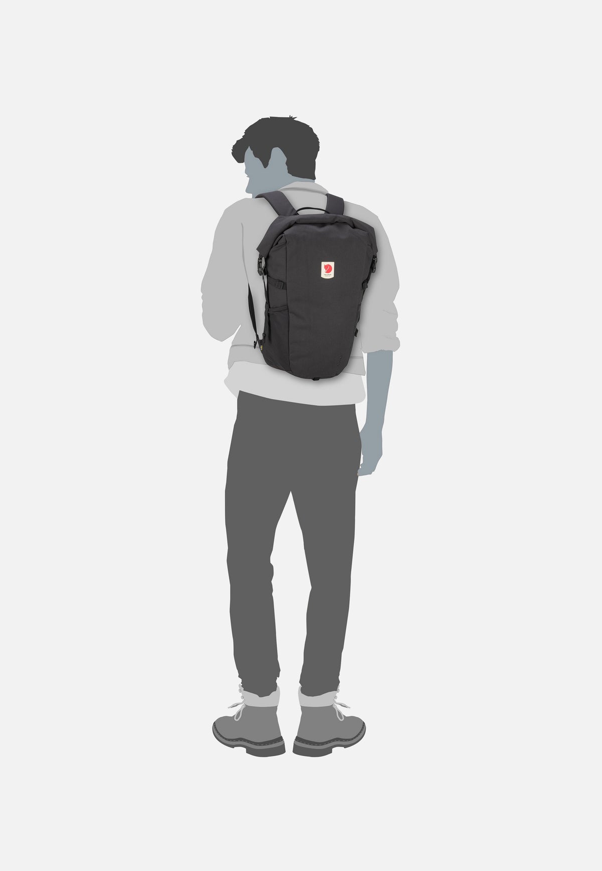 Fjällräven Ulvö Rolltop 30 Black Zaino arrotolabile