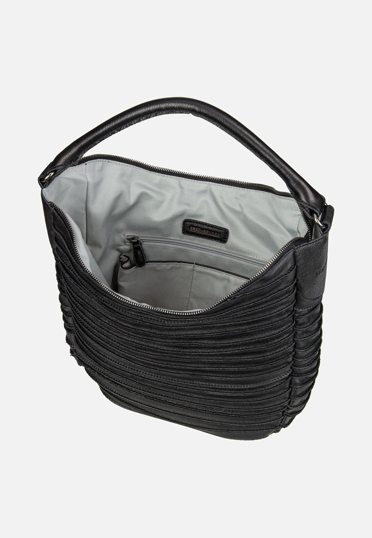 Fredsbruder Riffeltier S 961r Black Borsa Hobo