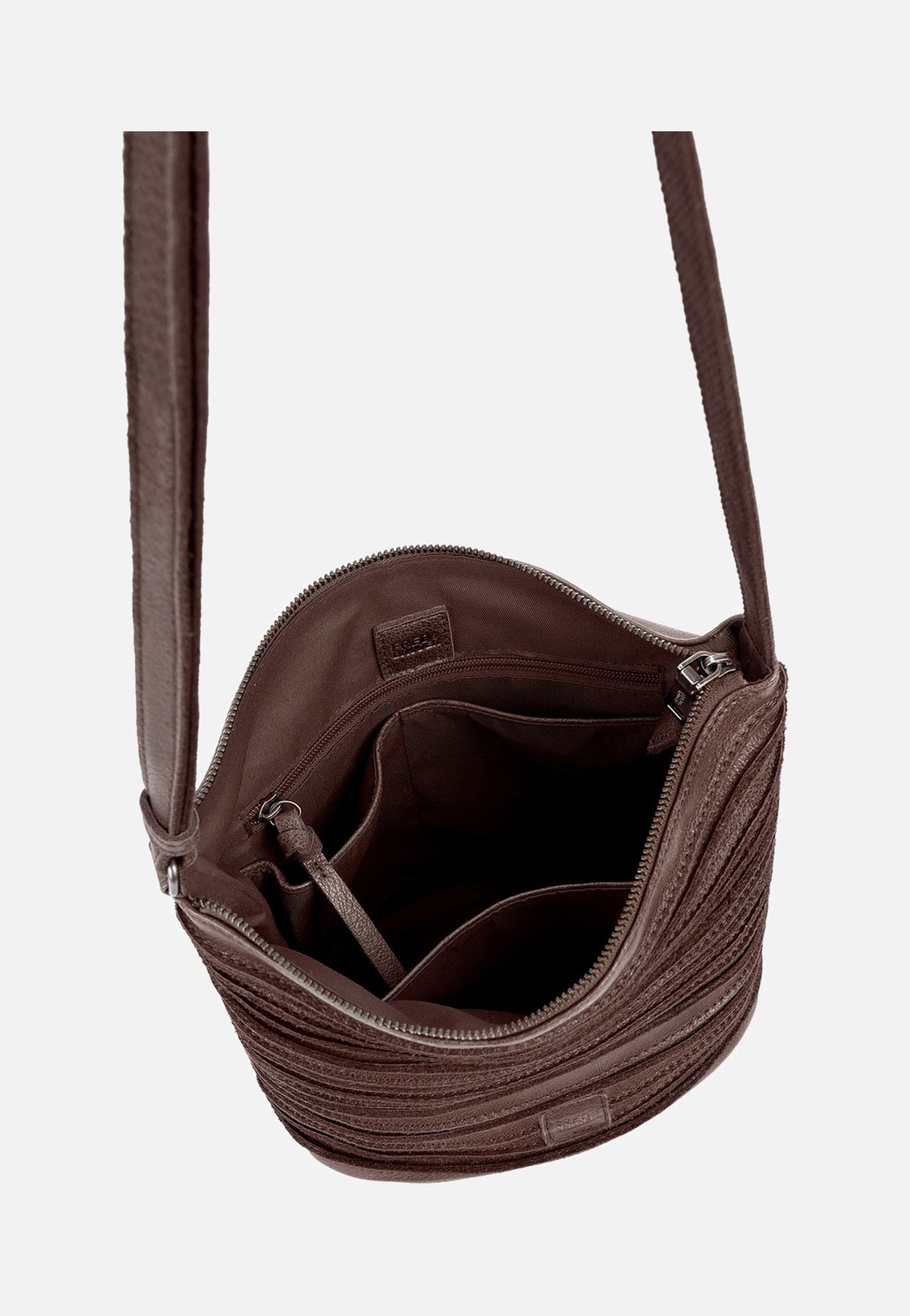 Fredsbruder Riffelinchen 927R Dark Choco Brown Borsa a tracolla