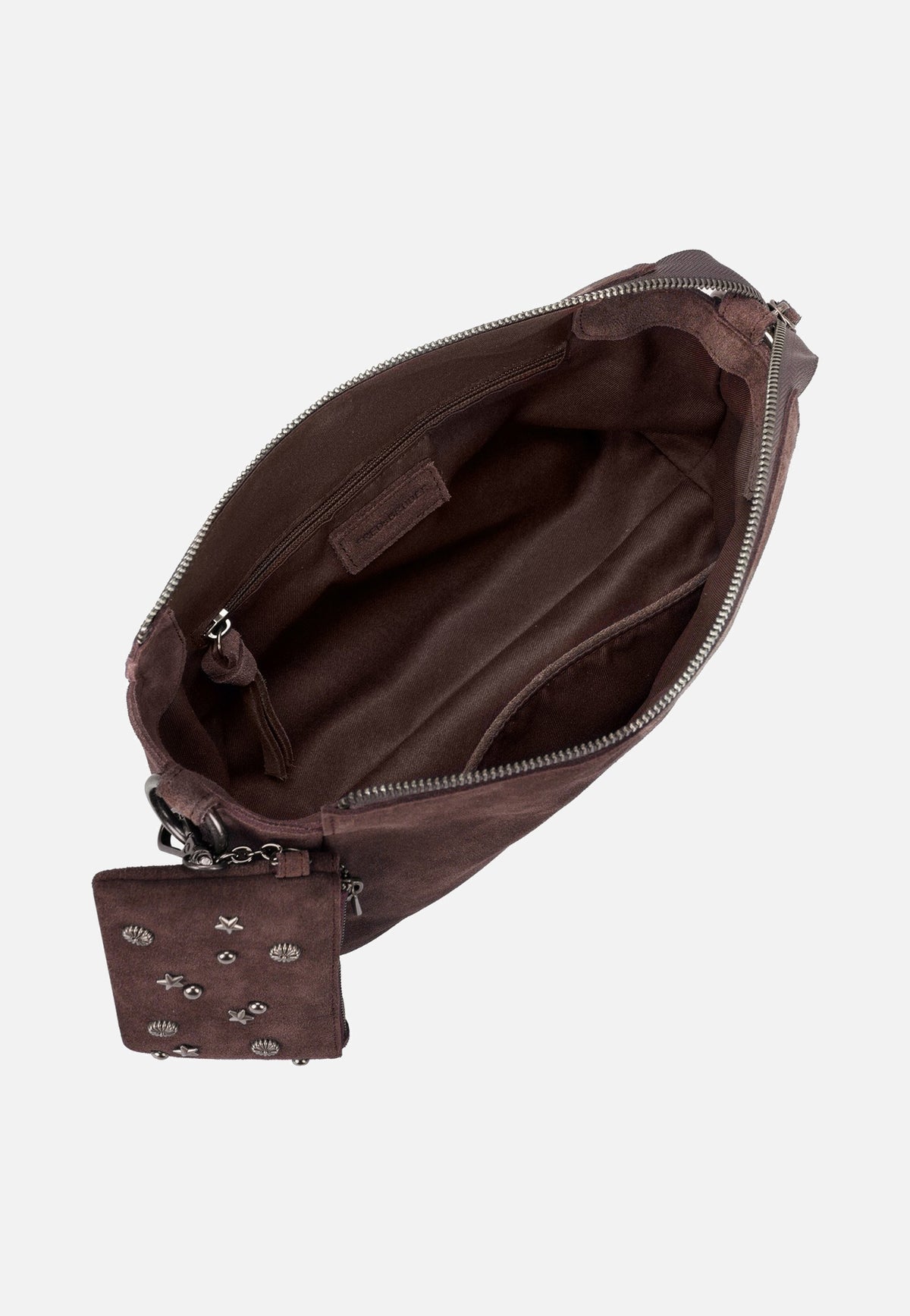 Fredsbruder Studs & Calm Crossbag Dark Choco Brown Borsa a tracolla