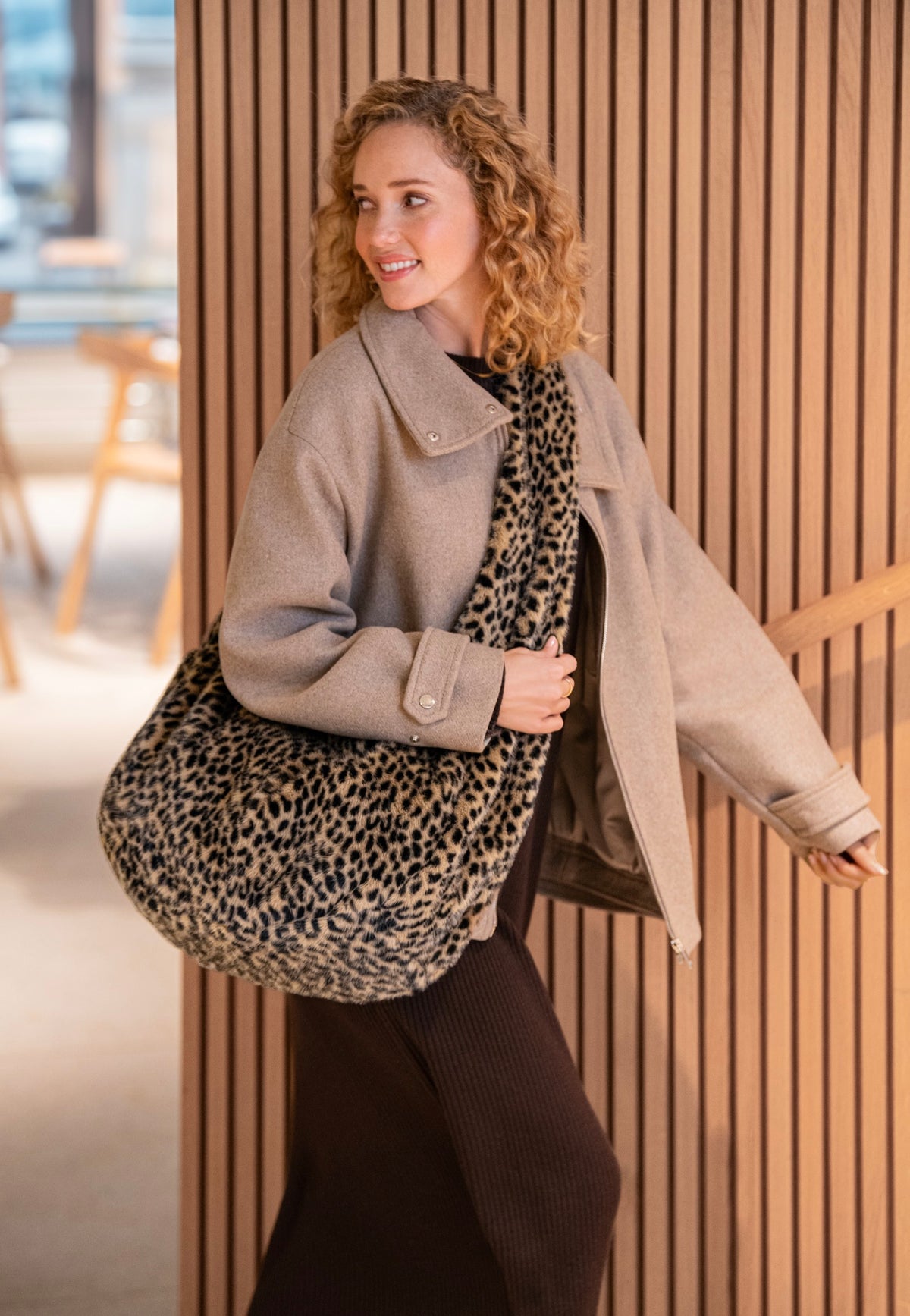 reisenthel Moonbag Leo Fake Fur Borsa Hobo