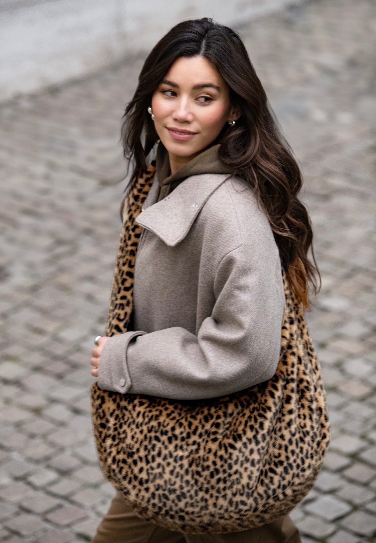 reisenthel Moonbag Leo Fake Fur Borsa Hobo