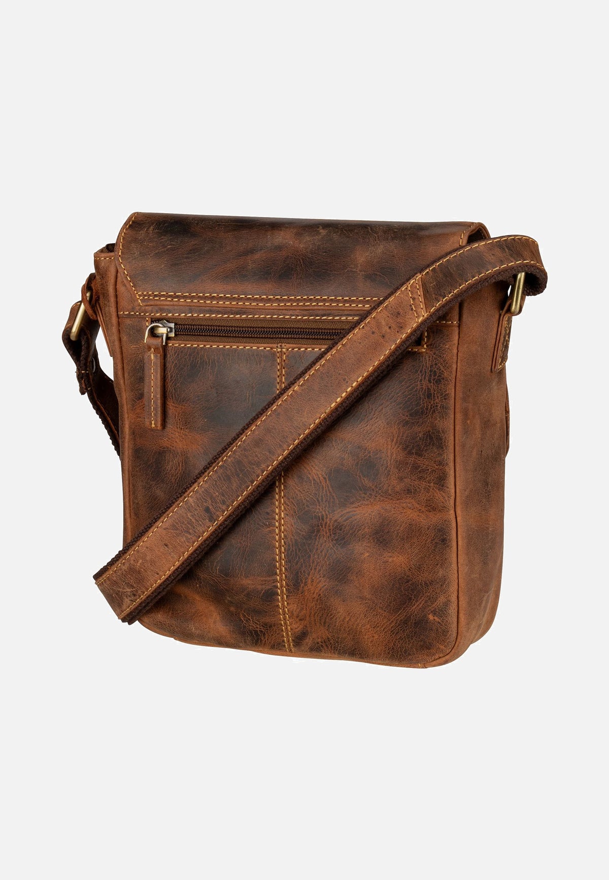 Greenburry Vintage 1540 Revolver Bag S Sattelbraun Schoudertas