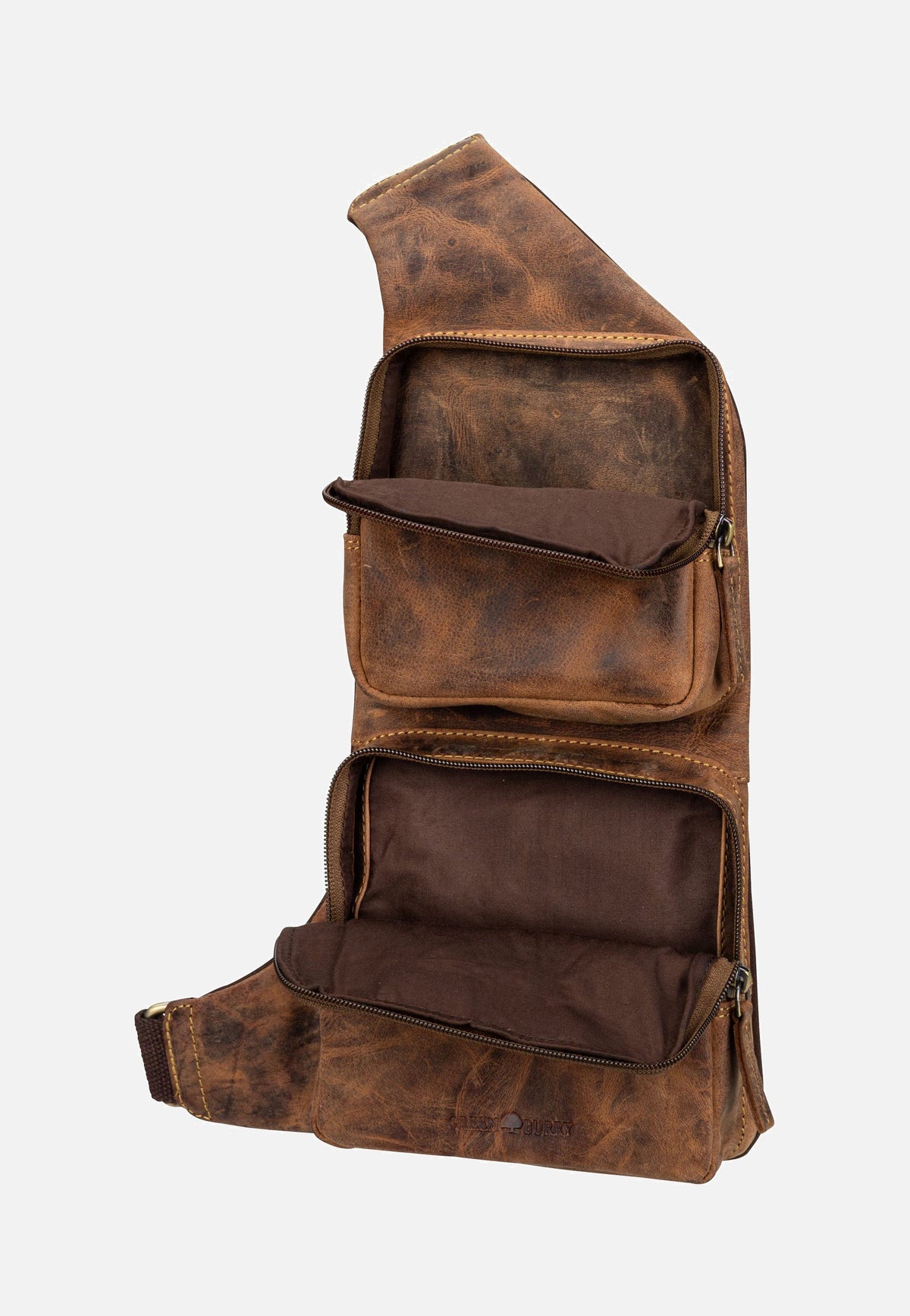 Greenburry Vintage 1543 Bodybag Sattelbraun Sling Bag