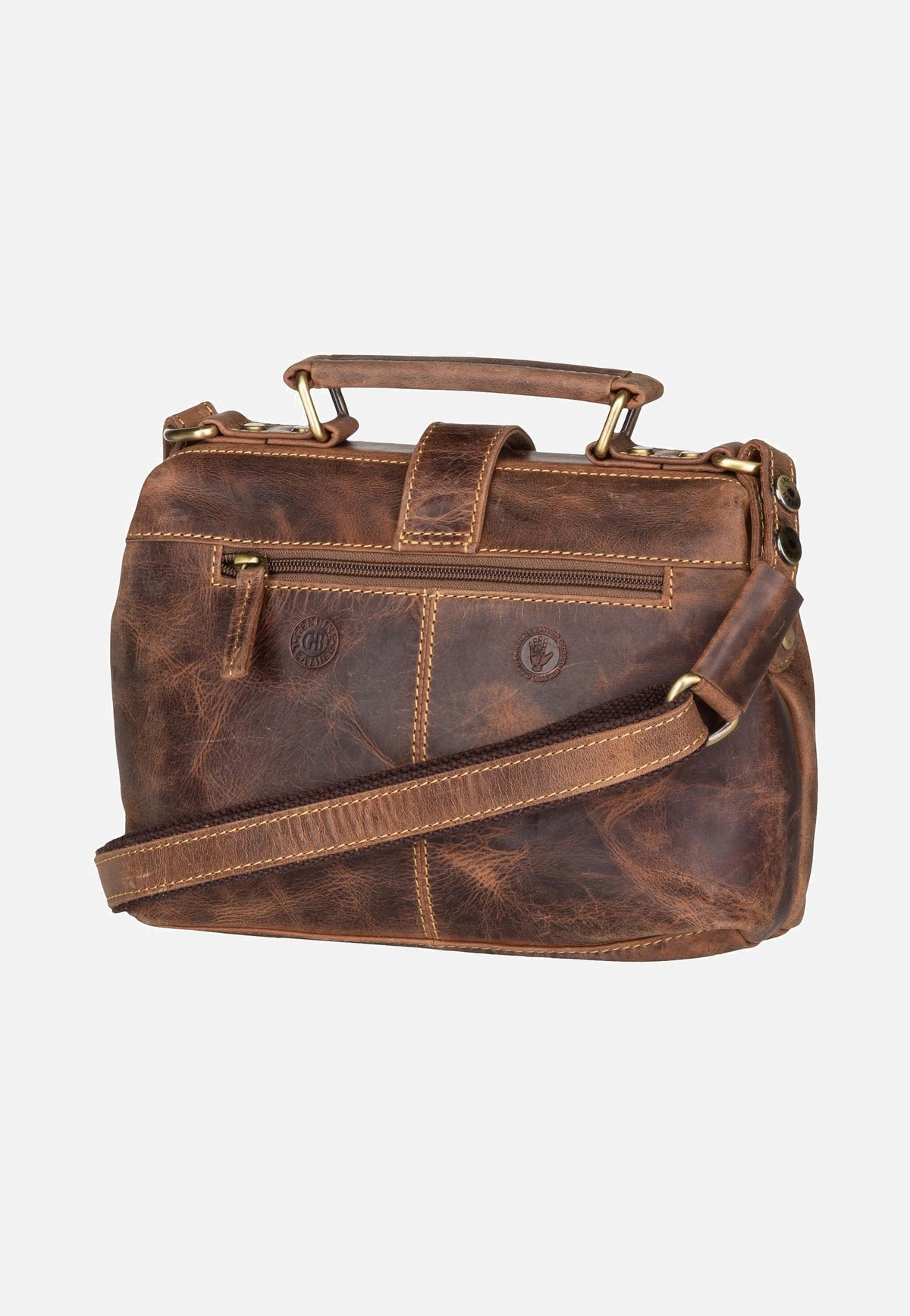 Greenburry Vintage 1584S Sattelbraun Handle Bag
