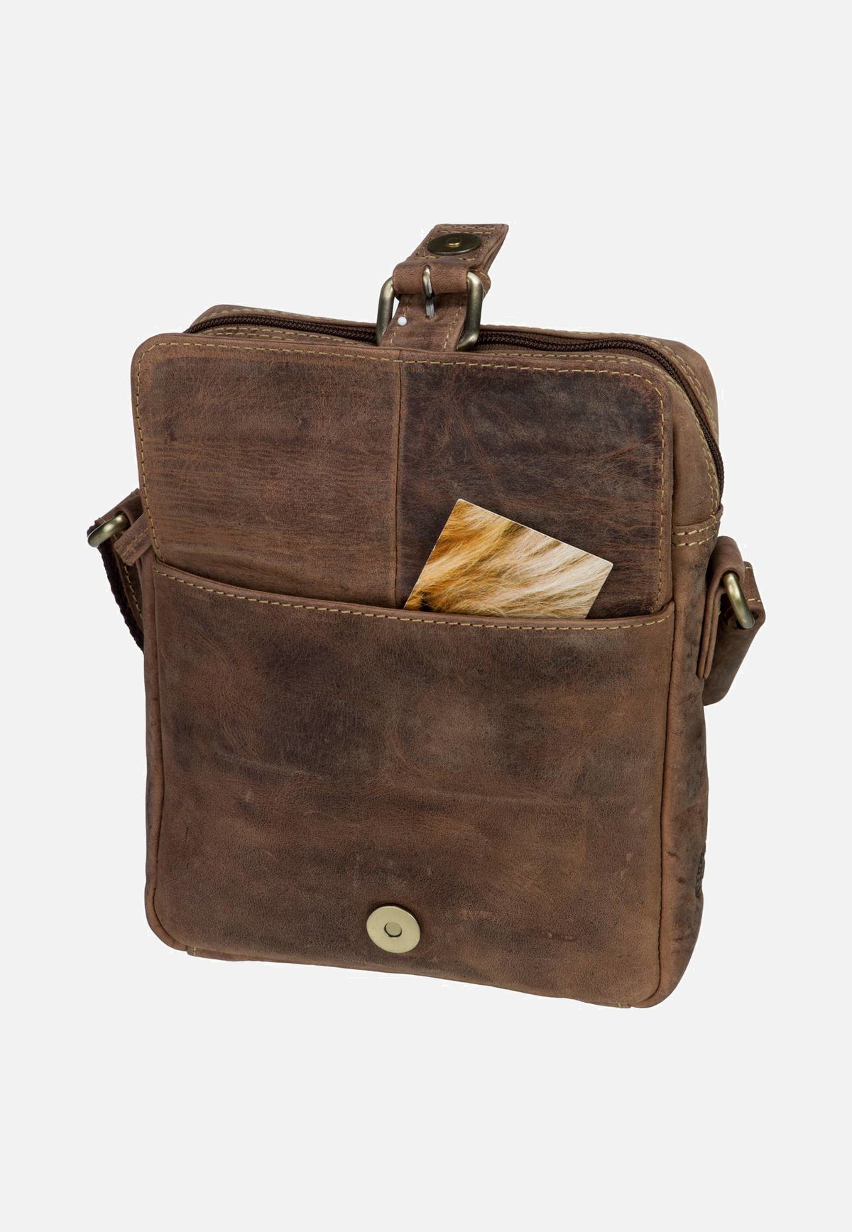 Greenburry Vintage 1663 Sattelbraun Crossbody Bag