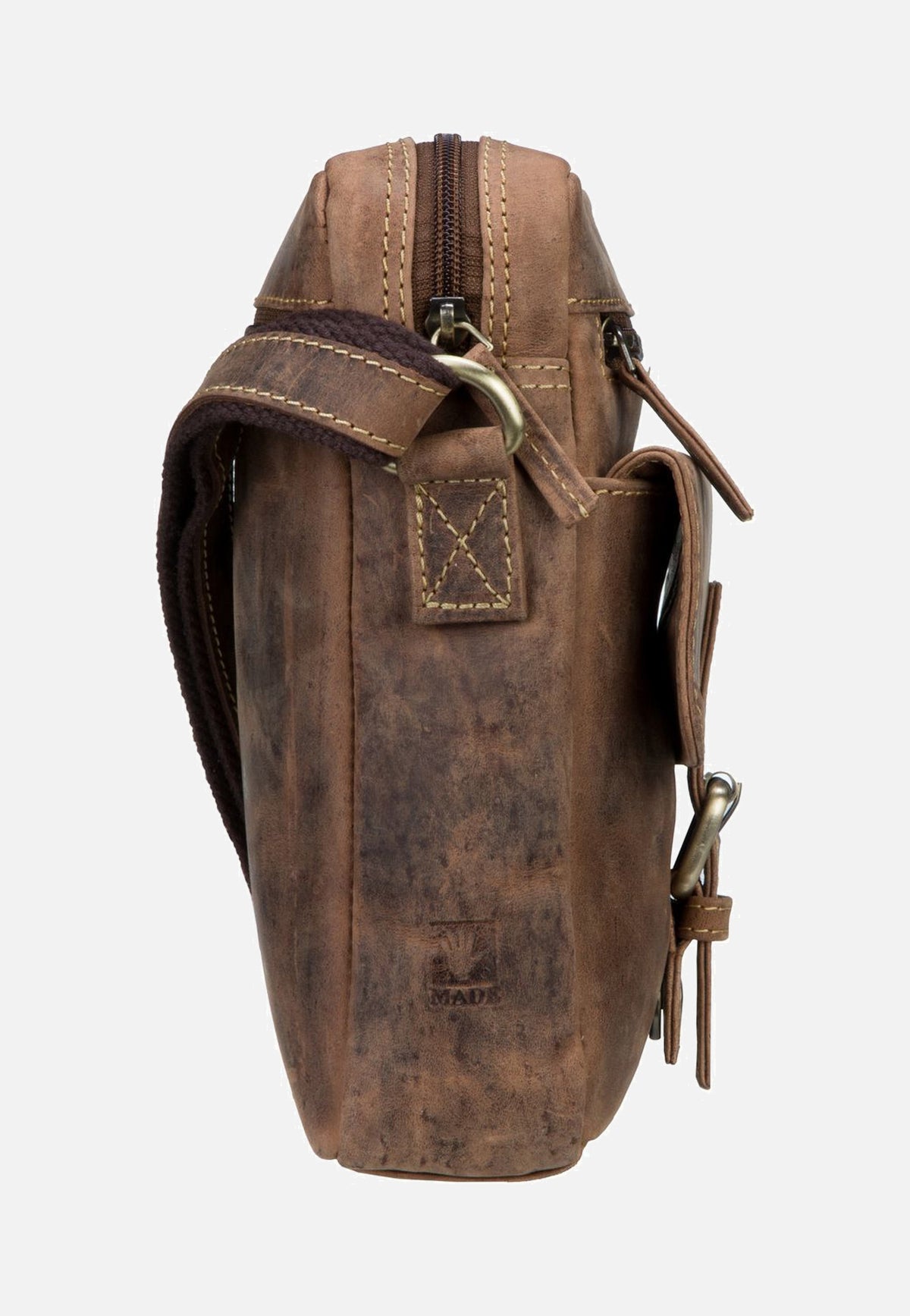 Greenburry Vintage 1663 Sattelbraun Crossbody Bag