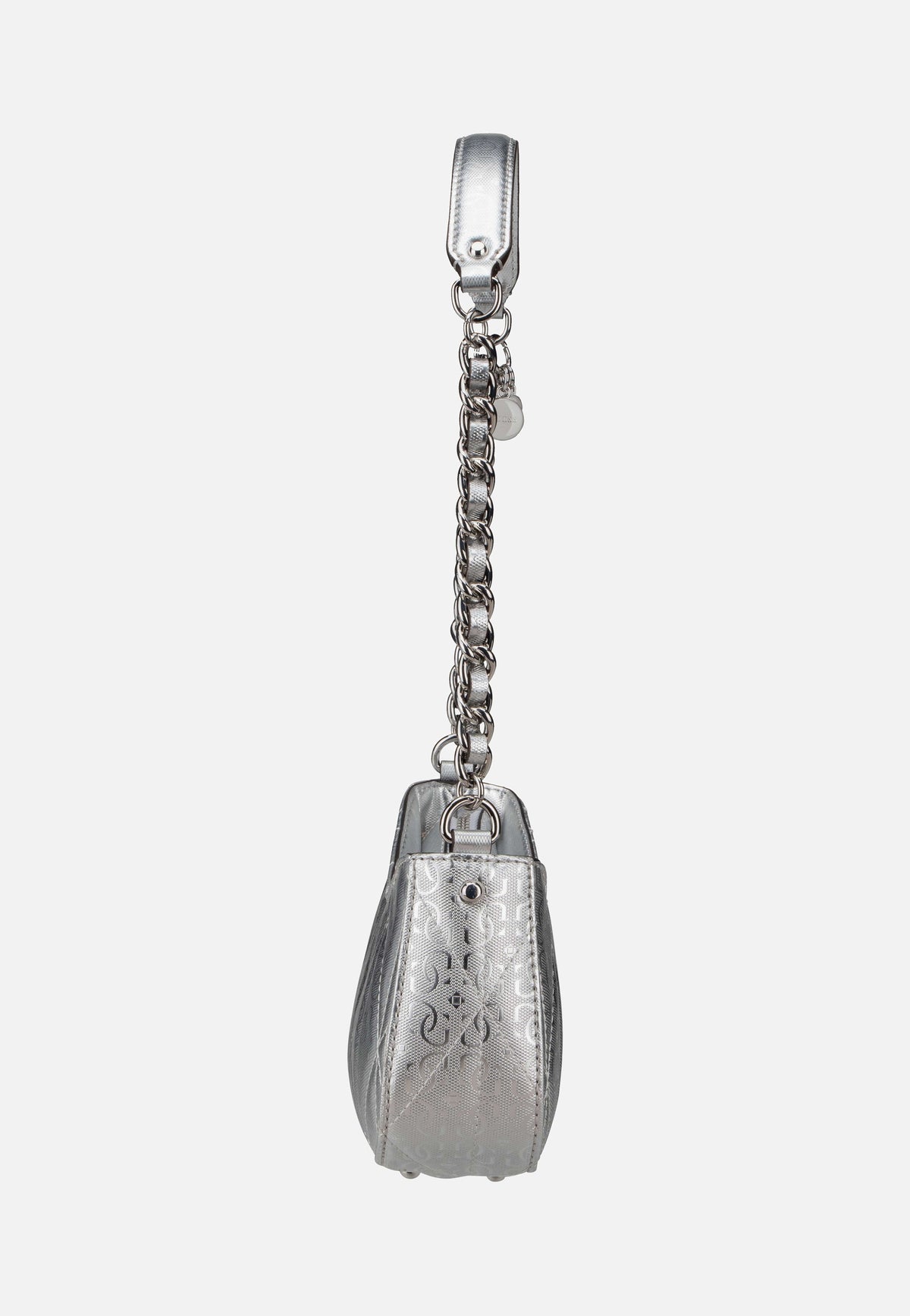 Guess Aldina Top Zip SHB 63170 Silver Evening Bag