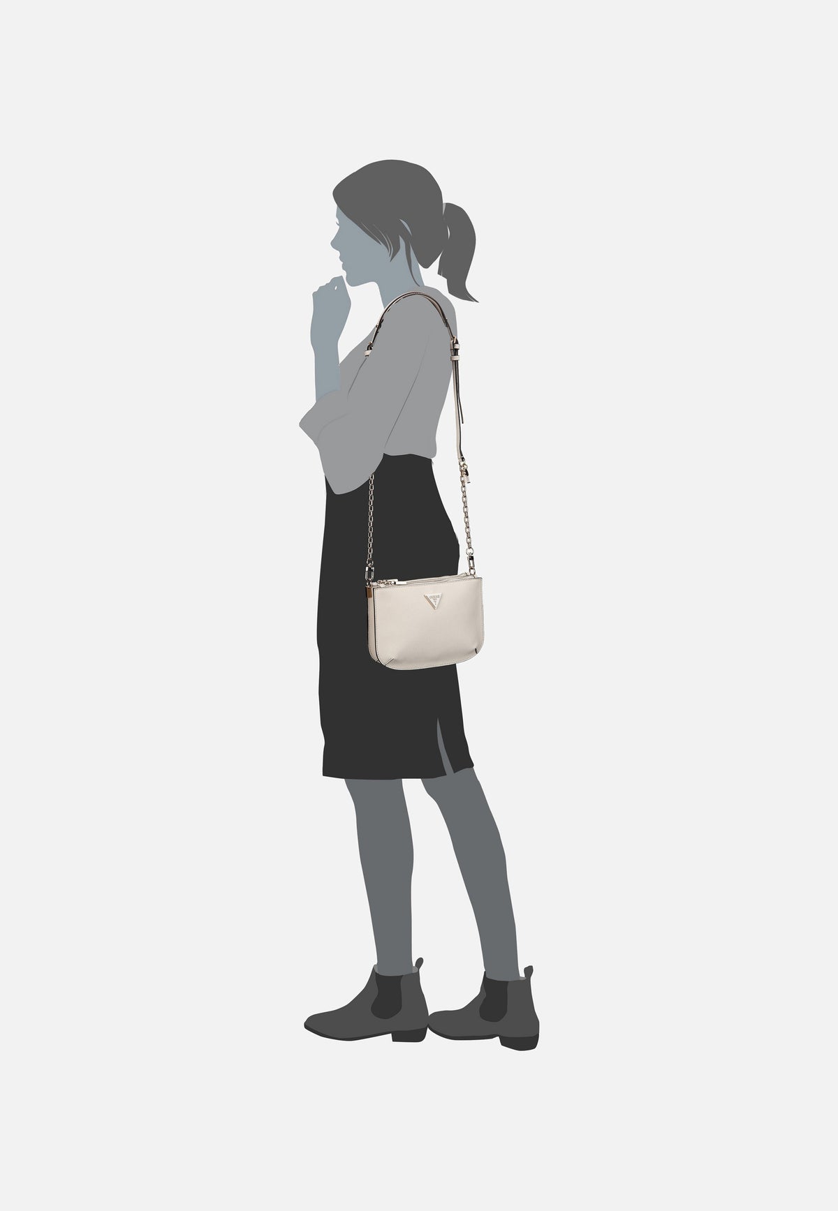 Guess Ilia VG 69120 Stone Crossbody Bag