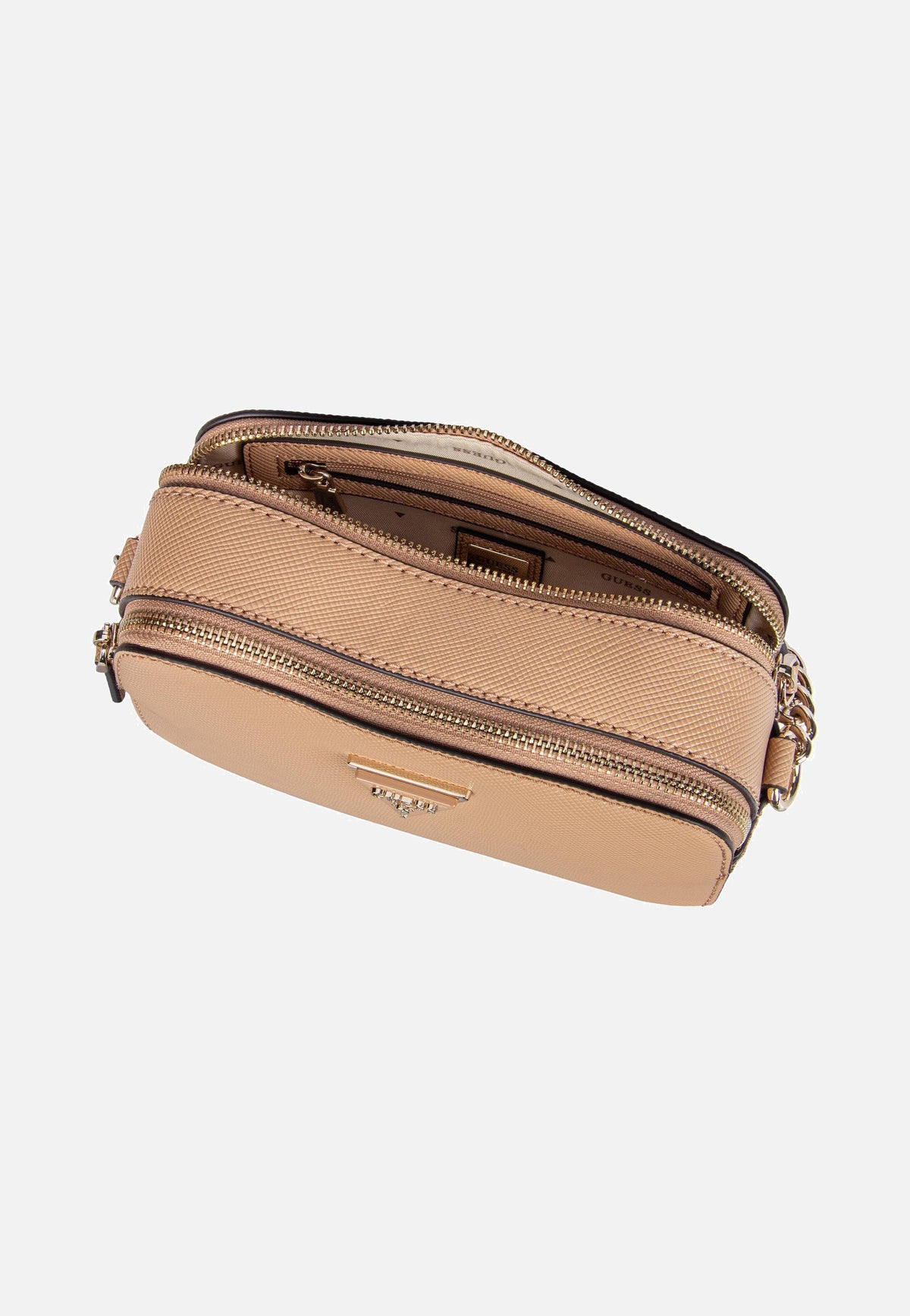 Guess Noelle Camera Beige Crossbody Bag