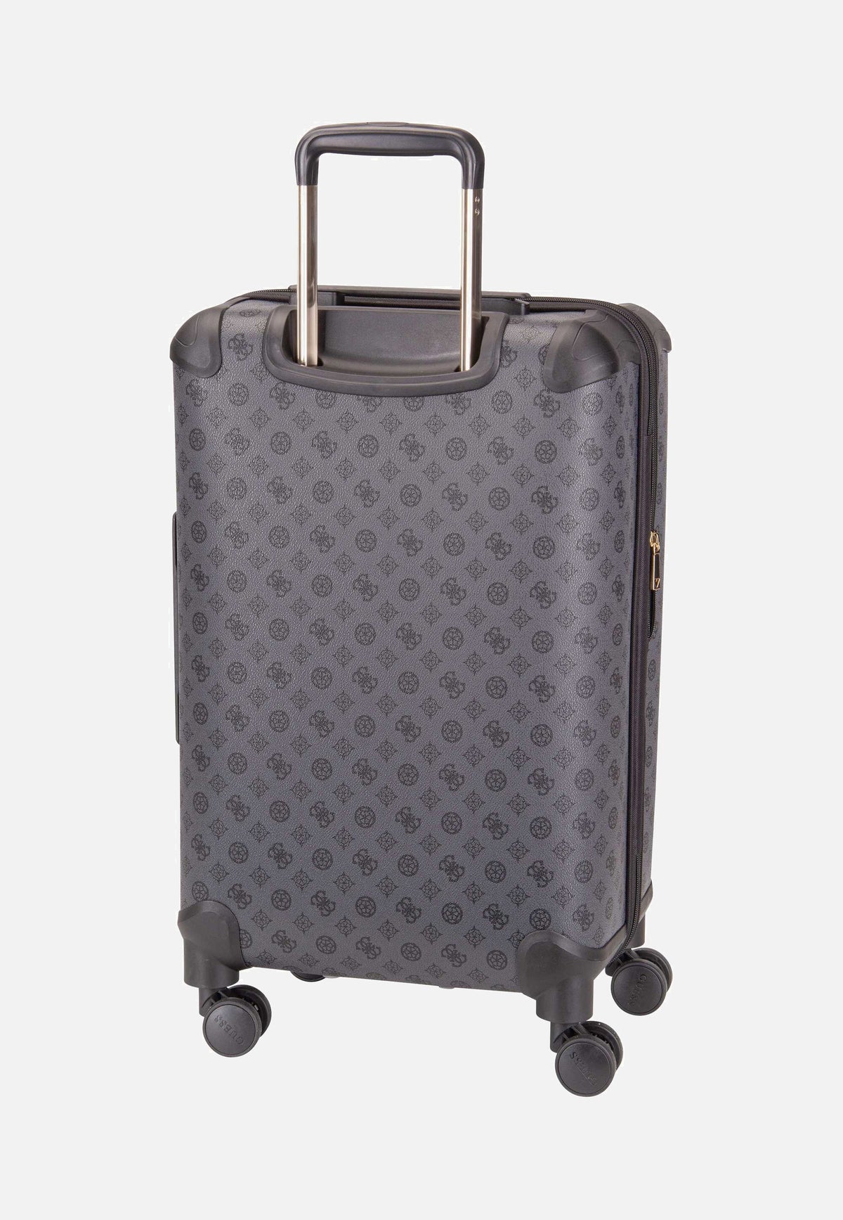 Guess Wilder 22 in 8-Wheeler Logo Charcoal Suitcase