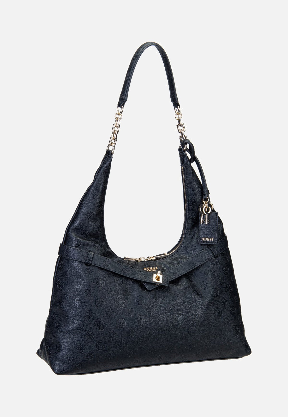 Guess Ella Logo 46010 Black Logo Borsa Hobo