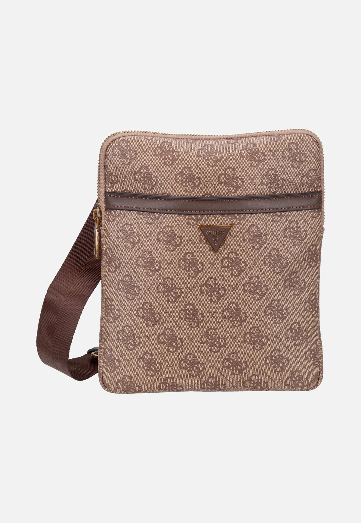 Guess Milano Crossbody Flat Beige/Brown Borsa a tracolla