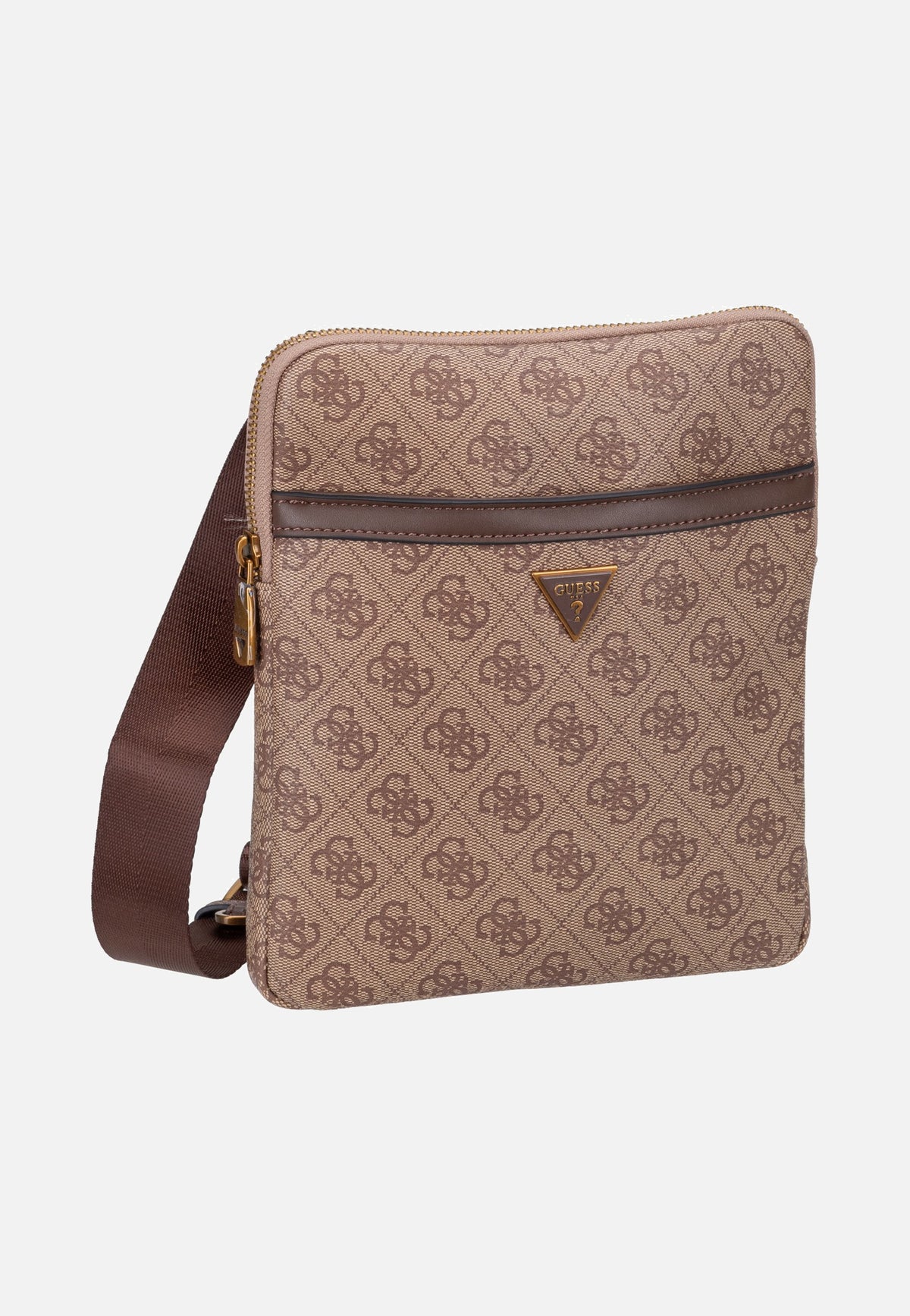 Guess Milano Crossbody Flat Beige/Brown Borsa a tracolla