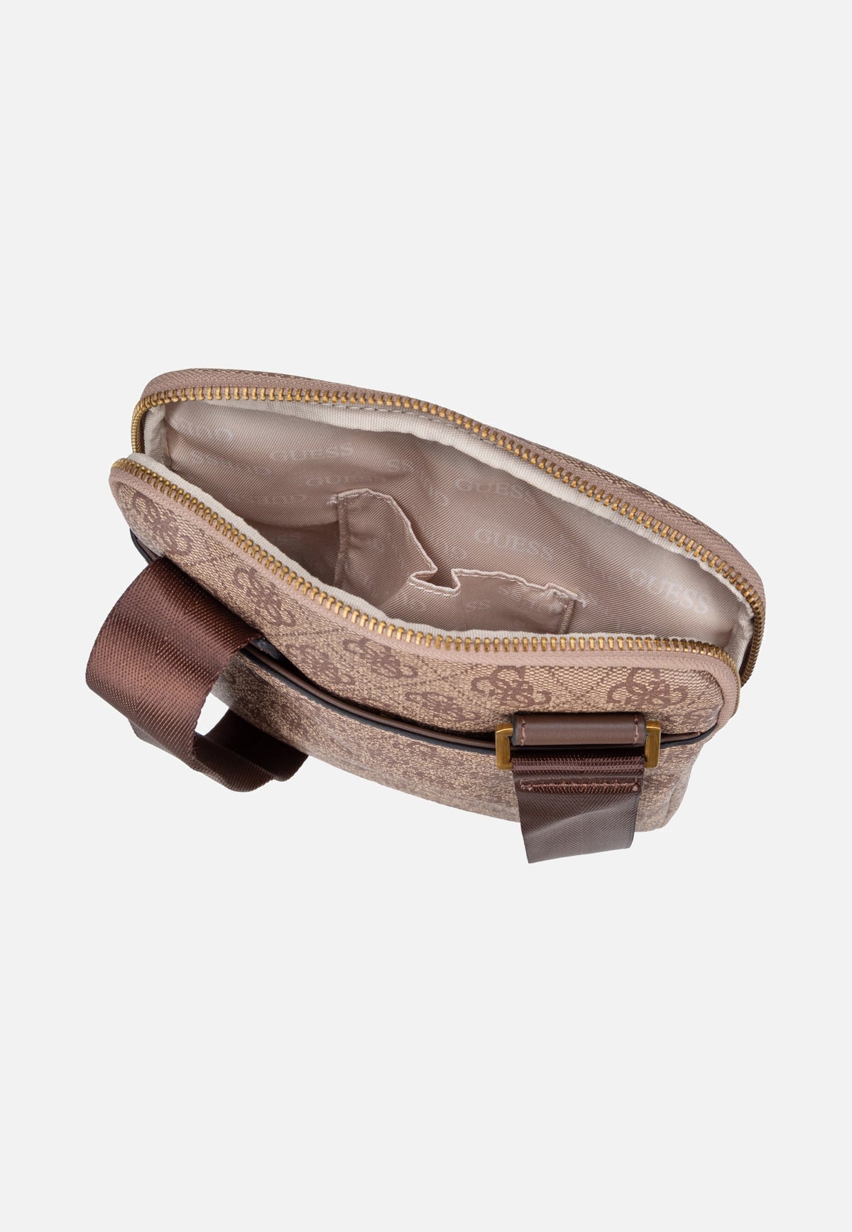 Guess Milano Crossbody Flat Beige/Brown Borsa a tracolla