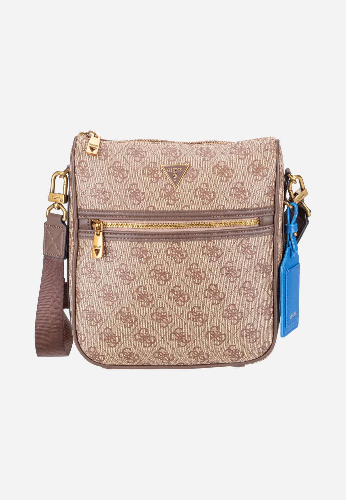 Guess Milano Vertical Crossbody 2 Beige/Brown Borsa a tracolla